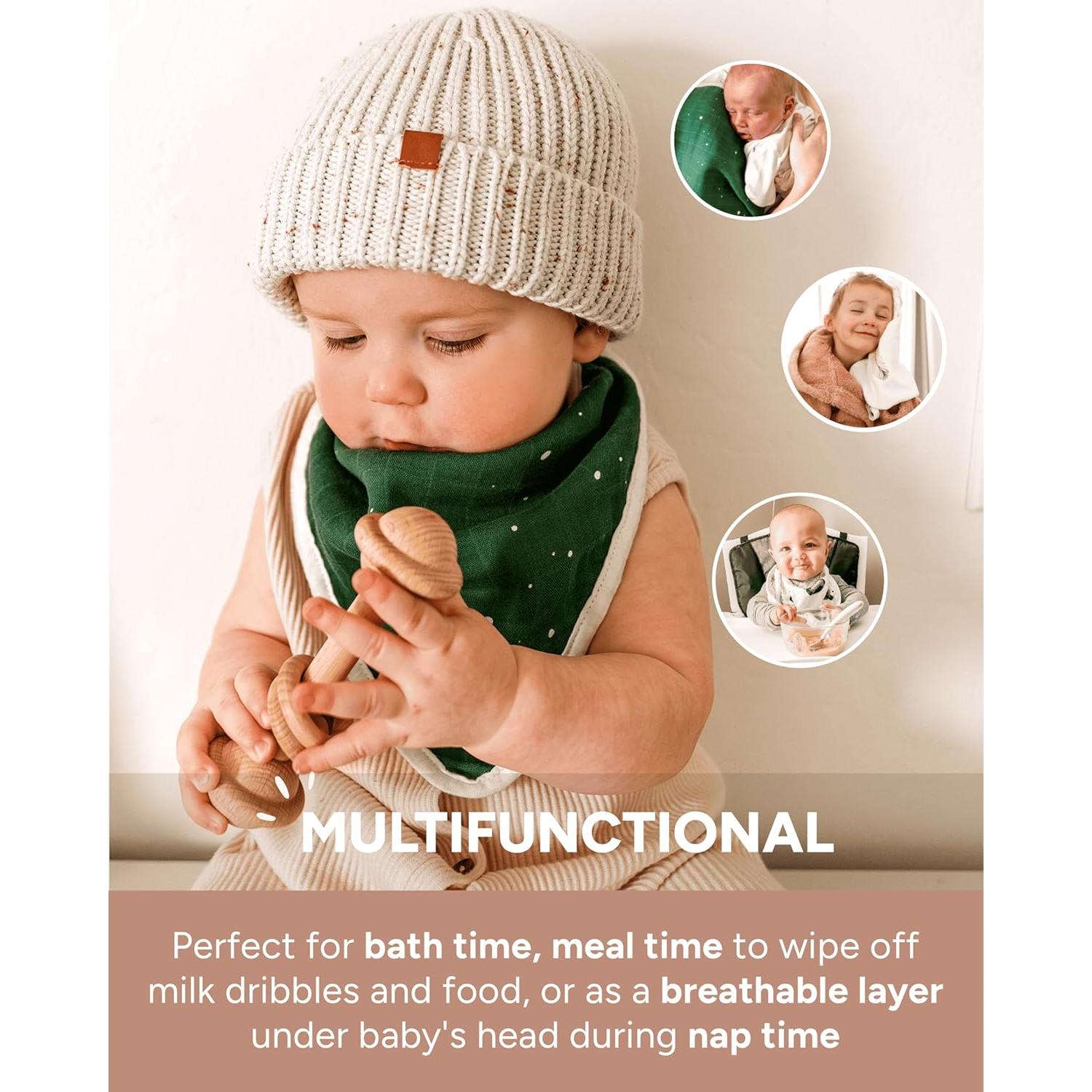 Toallitas de Baño Orgánicas Nightingale 30x30cm Paquete de 6