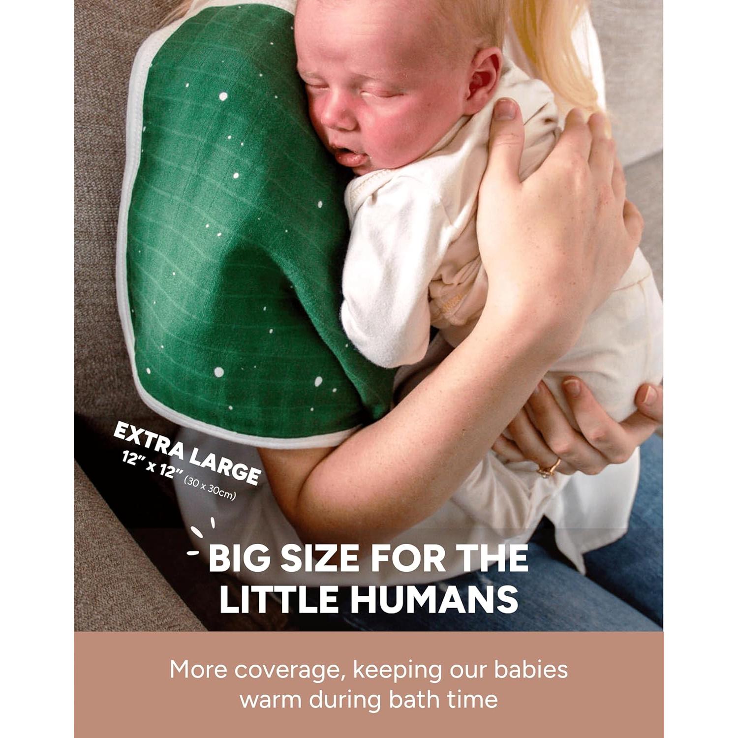 Toallitas de Baño Orgánicas Nightingale 30x30cm Paquete de 6