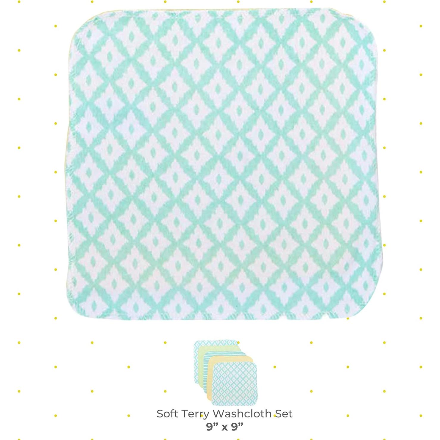 Juego de Toallitas de Lavado Spasilk 10 Unidades Diamantes Verdes