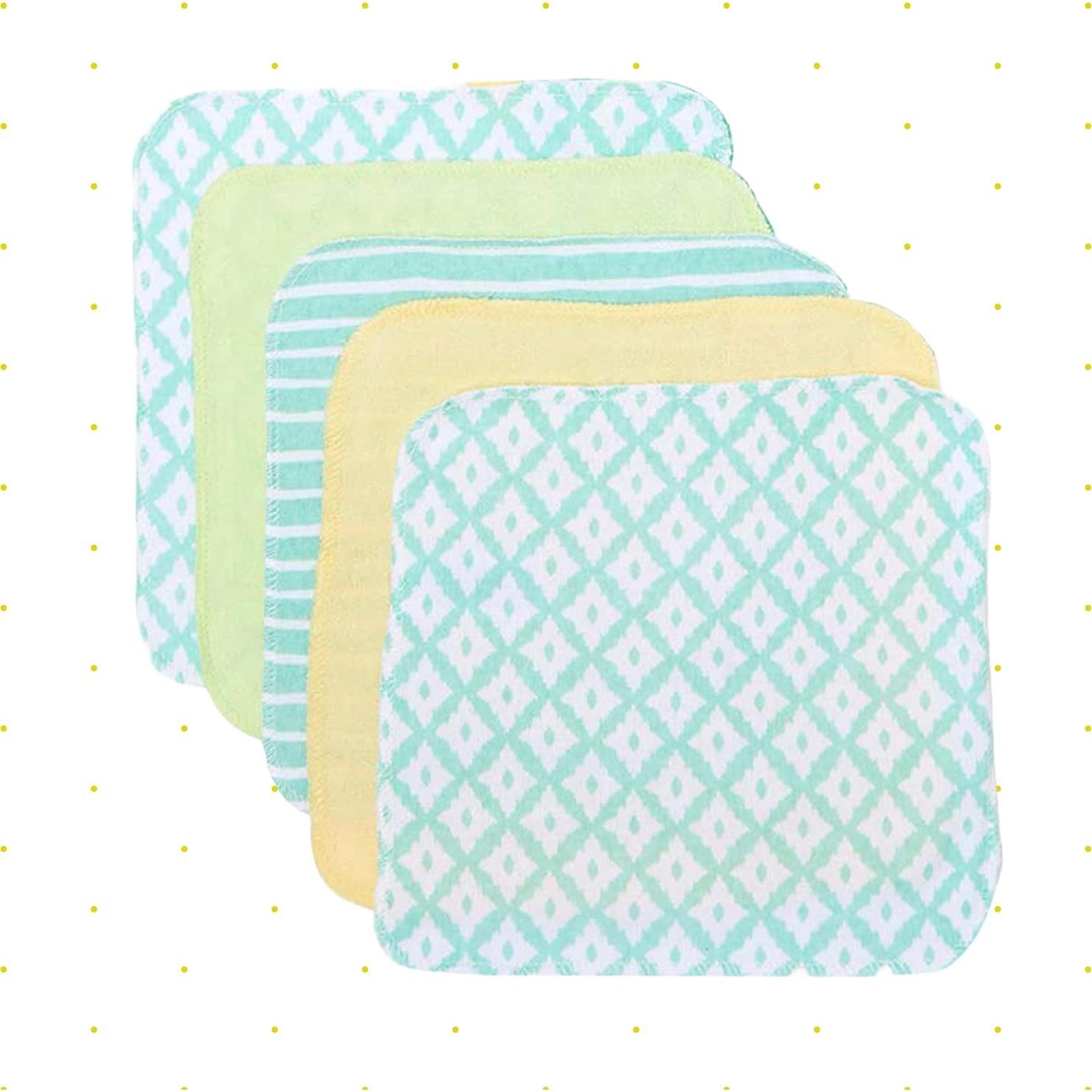 Juego de Toallitas de Lavado Spasilk 10 Unidades Diamantes Verdes