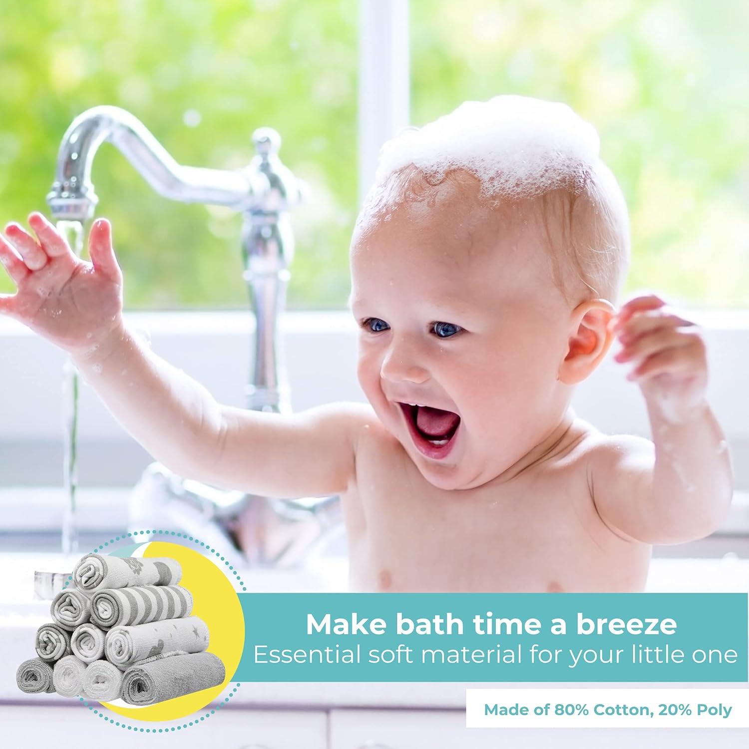 Conjunto de Toallitas de Lavado Spasilk 20 Unidades Celestial Gris