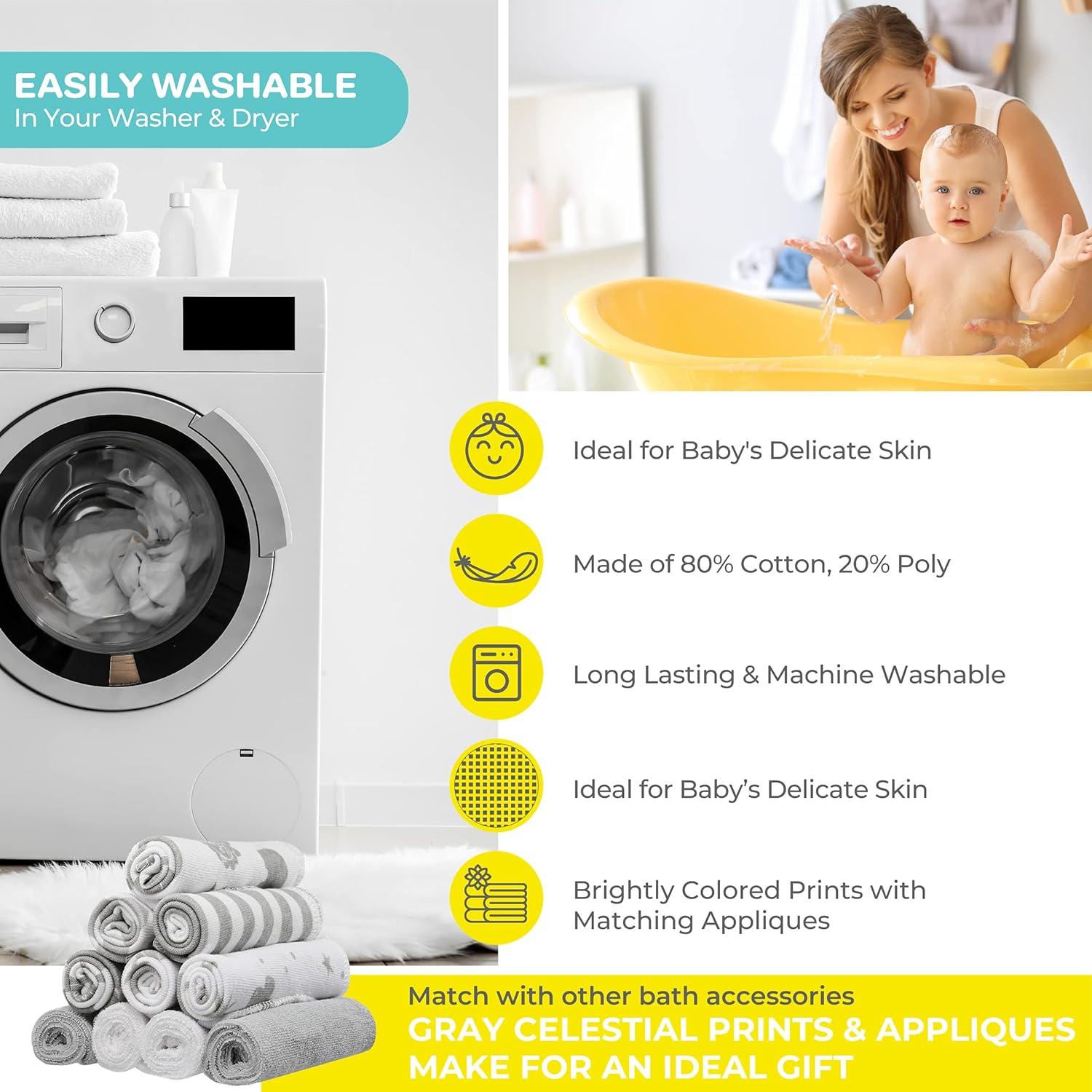 Conjunto de Toallitas de Lavado Spasilk 20 Unidades Celestial Gris