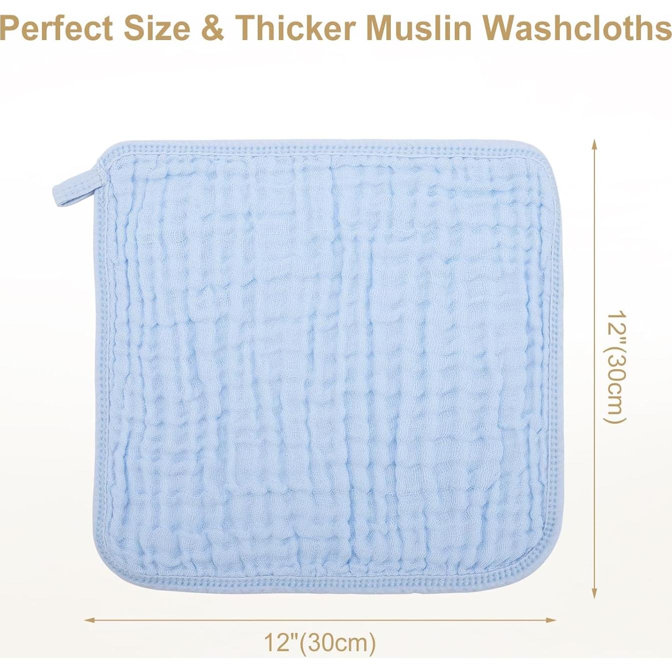 Paquete de 10 Toallitas de Algodón Muslín Synrroe 30x30 cm