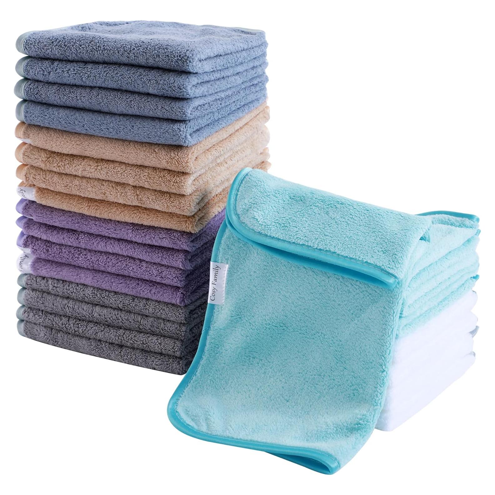 Juego de 24 Paños de Lavado Suaves Cosy Family 30x30 cm