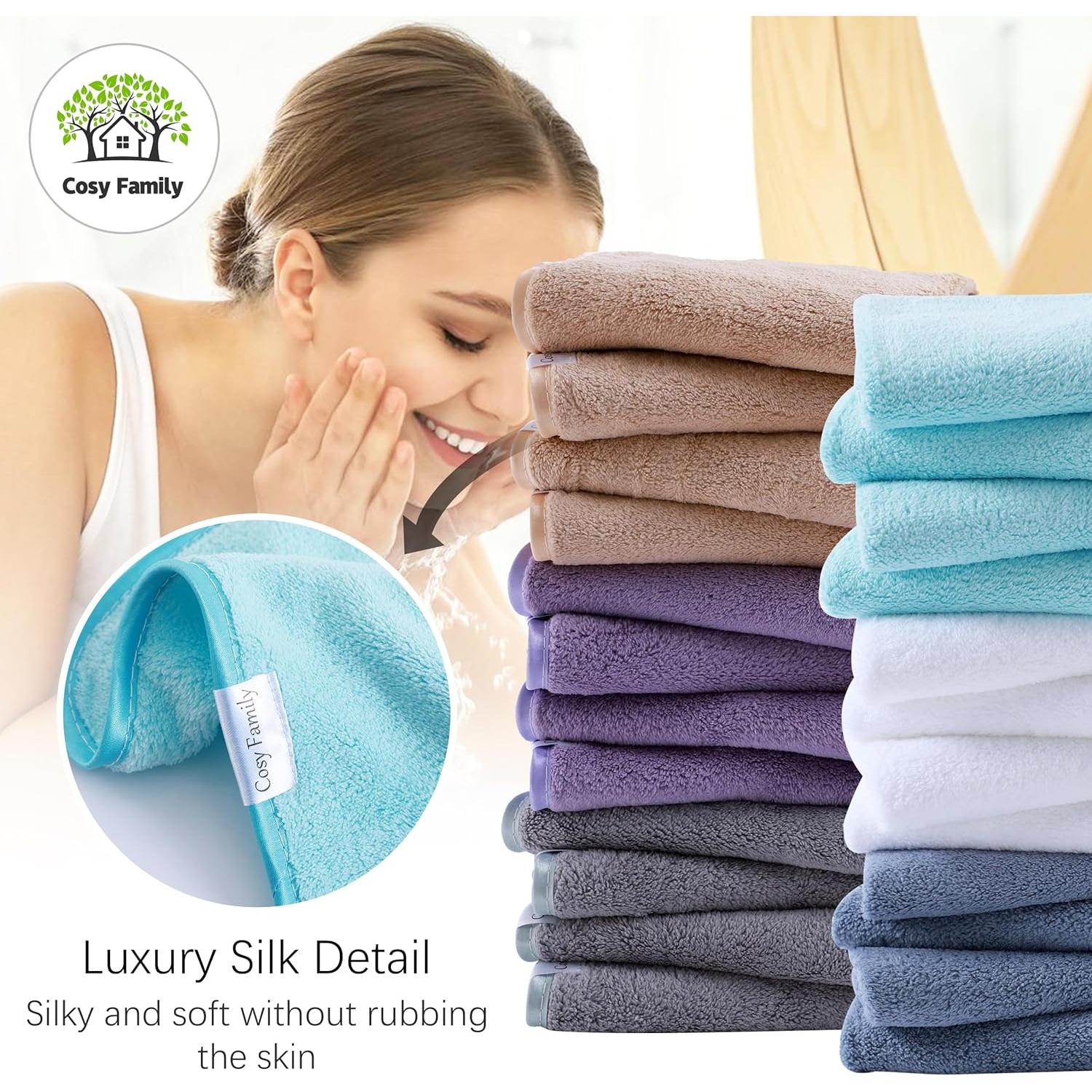 Juego de 24 Paños de Lavado Suaves Cosy Family 30x30 cm