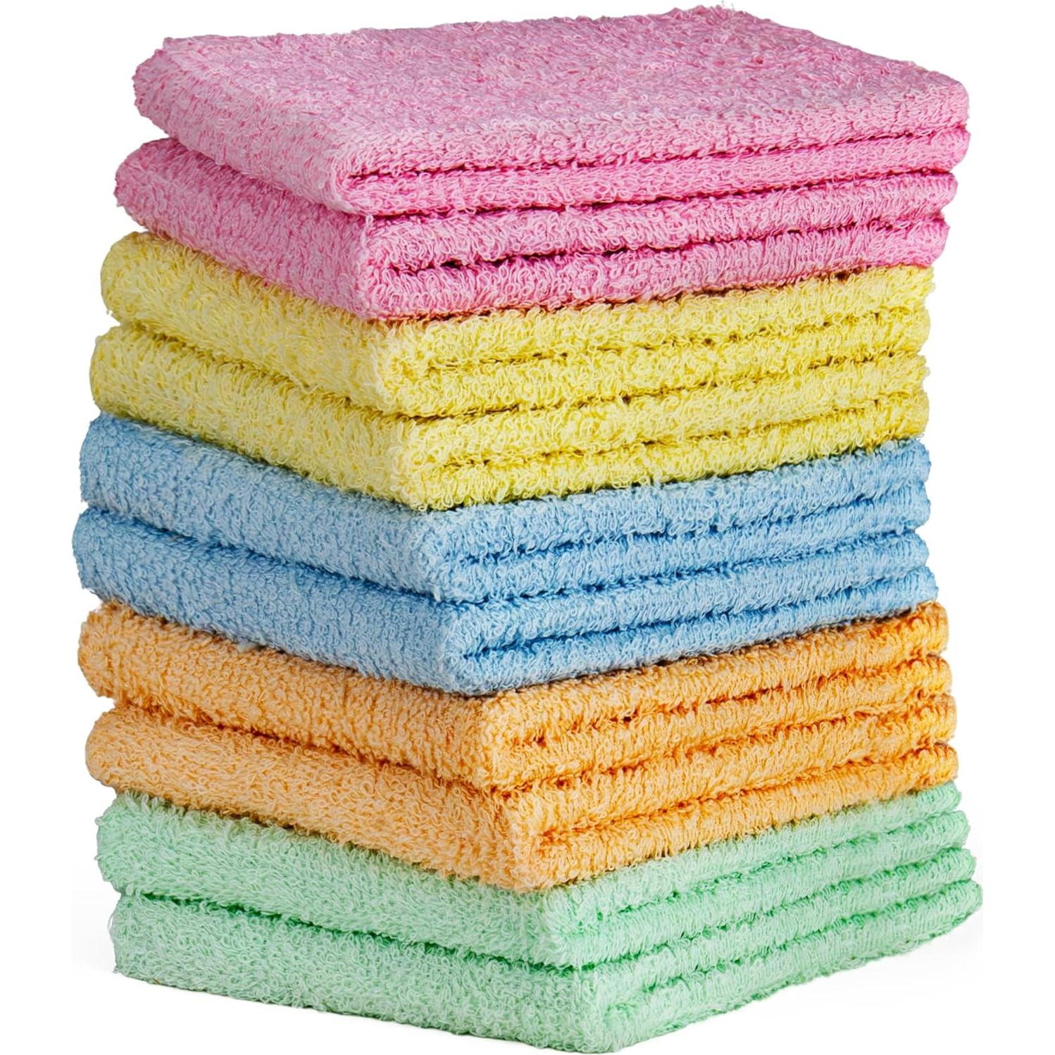 Toallas de Mano DecorRack 100% Algodón 10 Piezas 30x30 cm