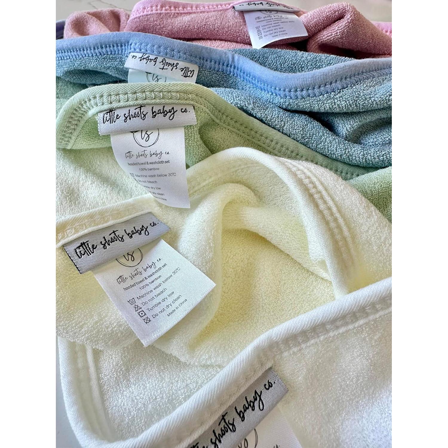 Juego de Toalla y Paño con Capucha Little Shoots 100% Rayón