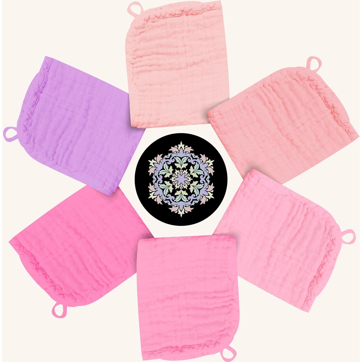 Toallitas de Muselina para Bebés BAMBOO QUEEN 30x30 cm - 12 Pzas