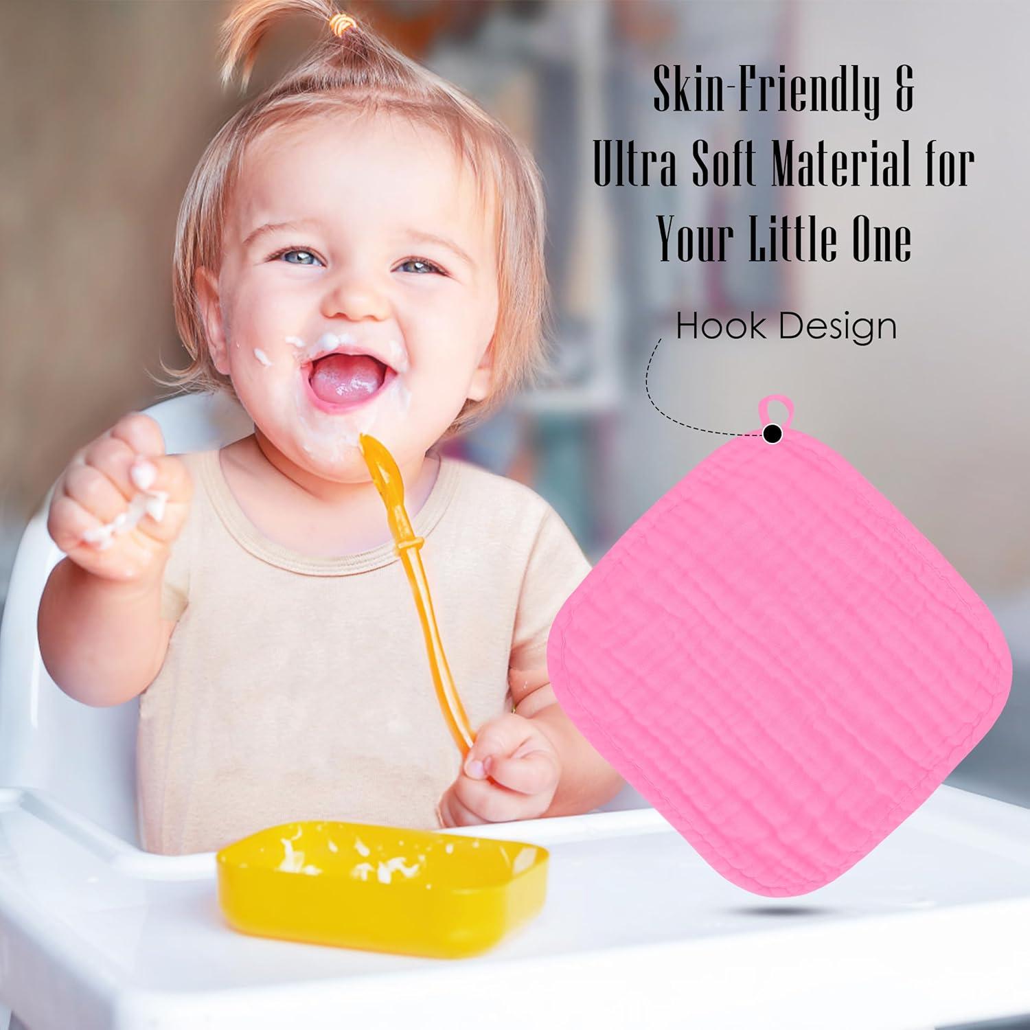 Toallitas de Muselina para Bebés BAMBOO QUEEN 30x30 cm - 12 Pzas