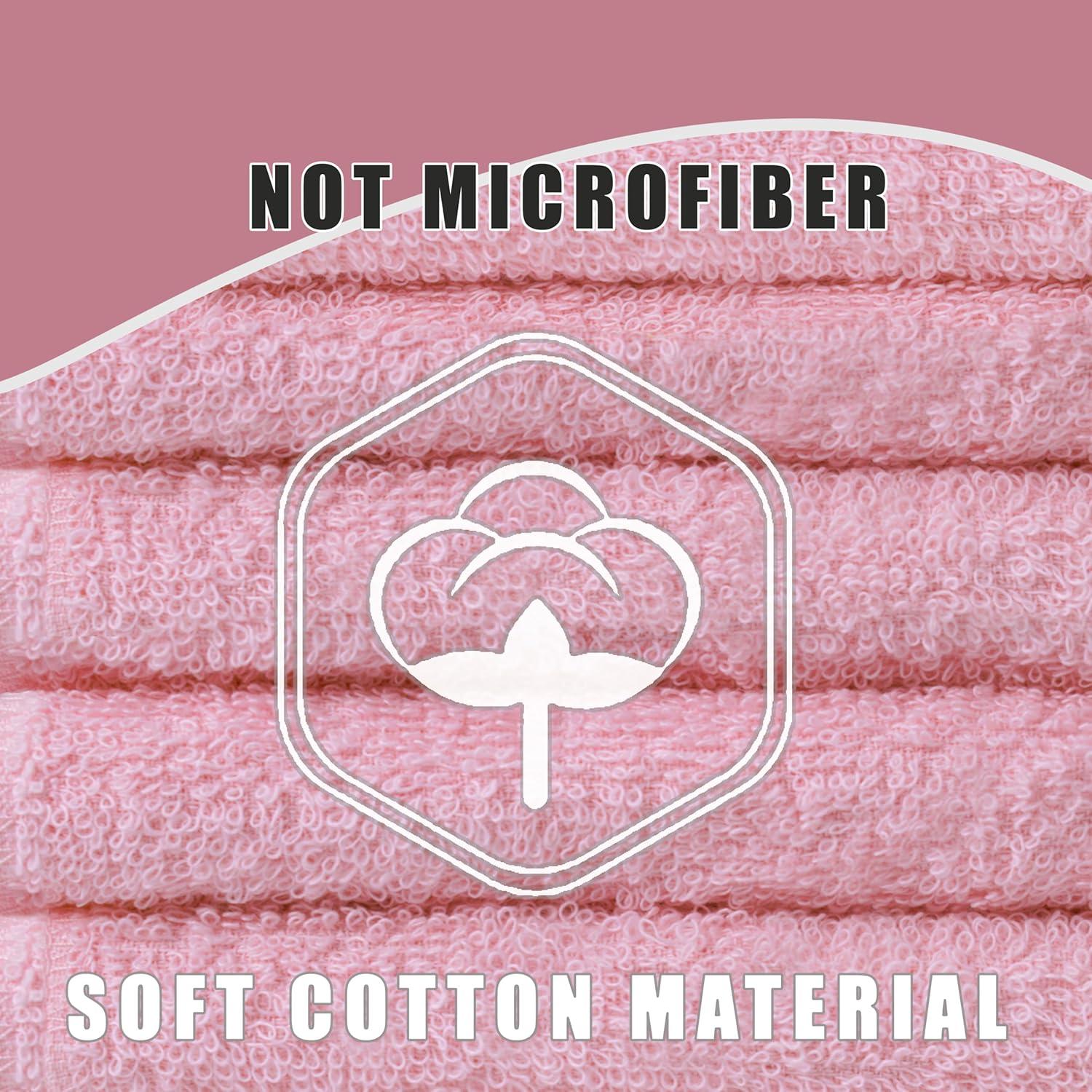 Paquete de 10 Paños de Lavado Textila Rosa Bebé 30x30 cm