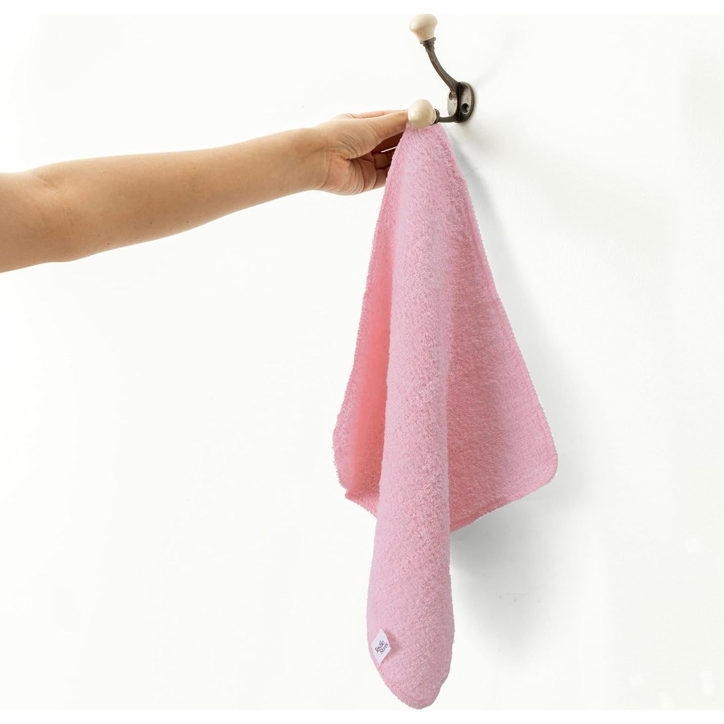 Paquete de 10 Paños de Lavado Textila Rosa Bebé 30x30 cm