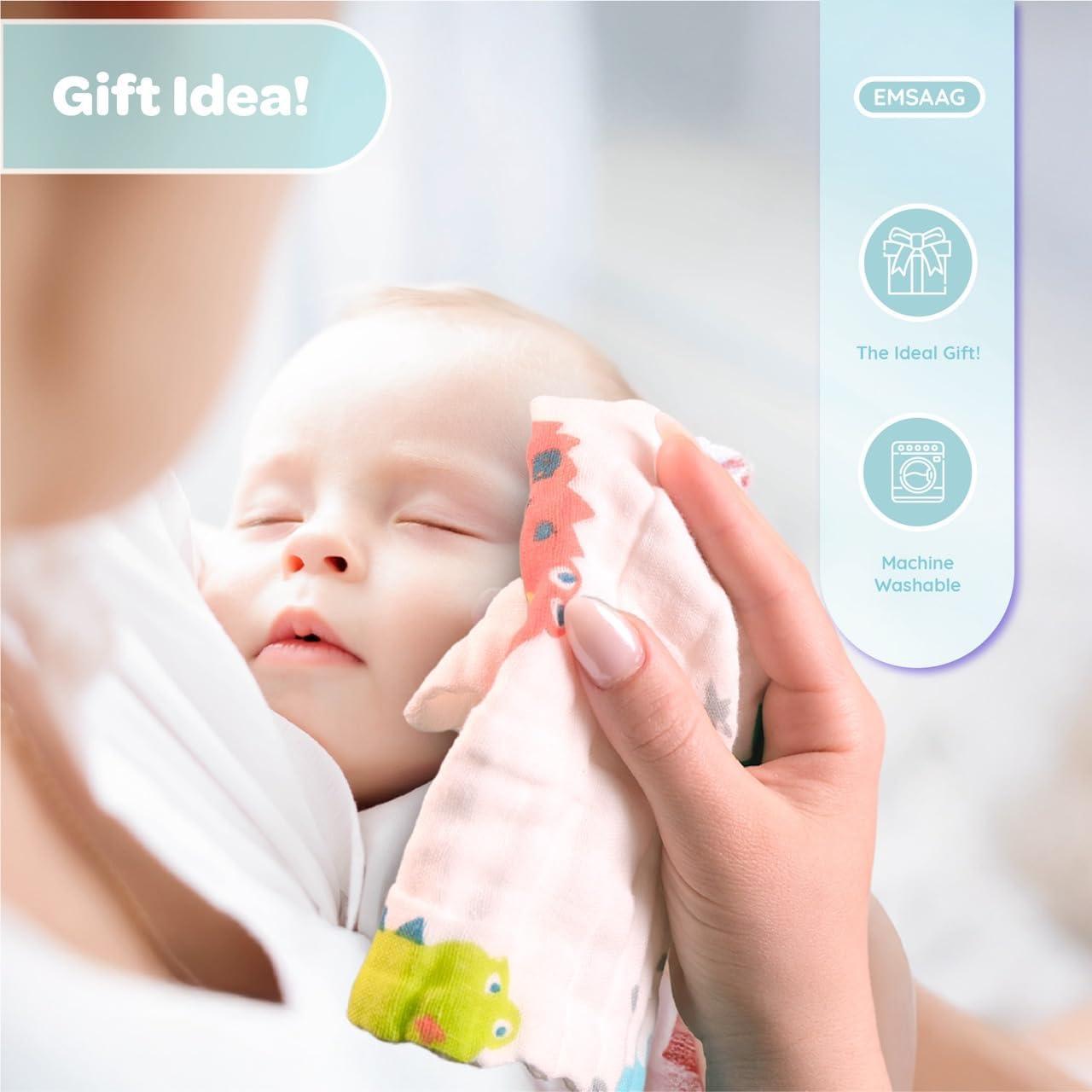 Toallitas de Muselina EMSAAG 100% Algodón 7 Unidades 25.4x25.4 cm