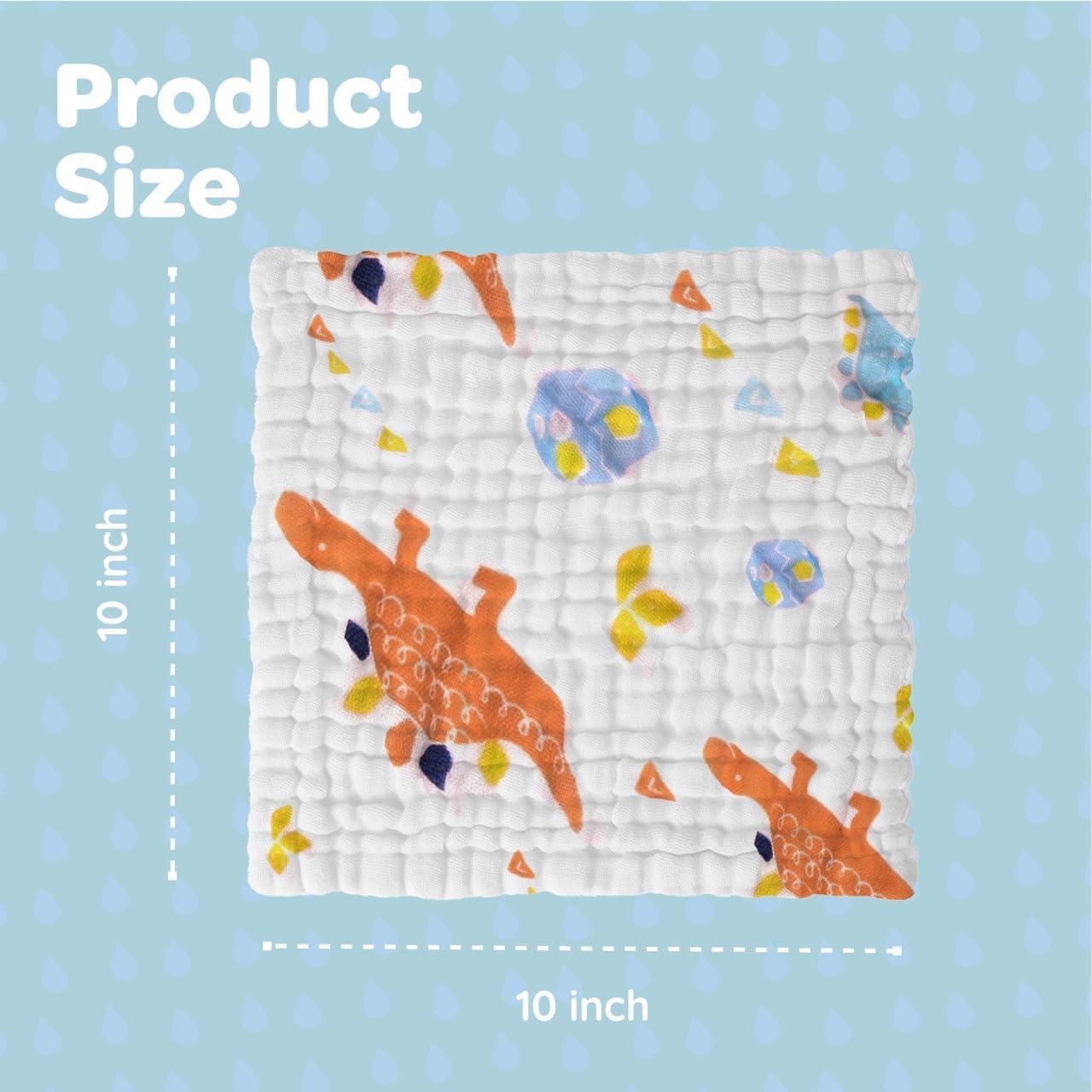 Toallitas de Muselina EMSAAG 100% Algodón 7 Unidades 25.4x25.4 cm