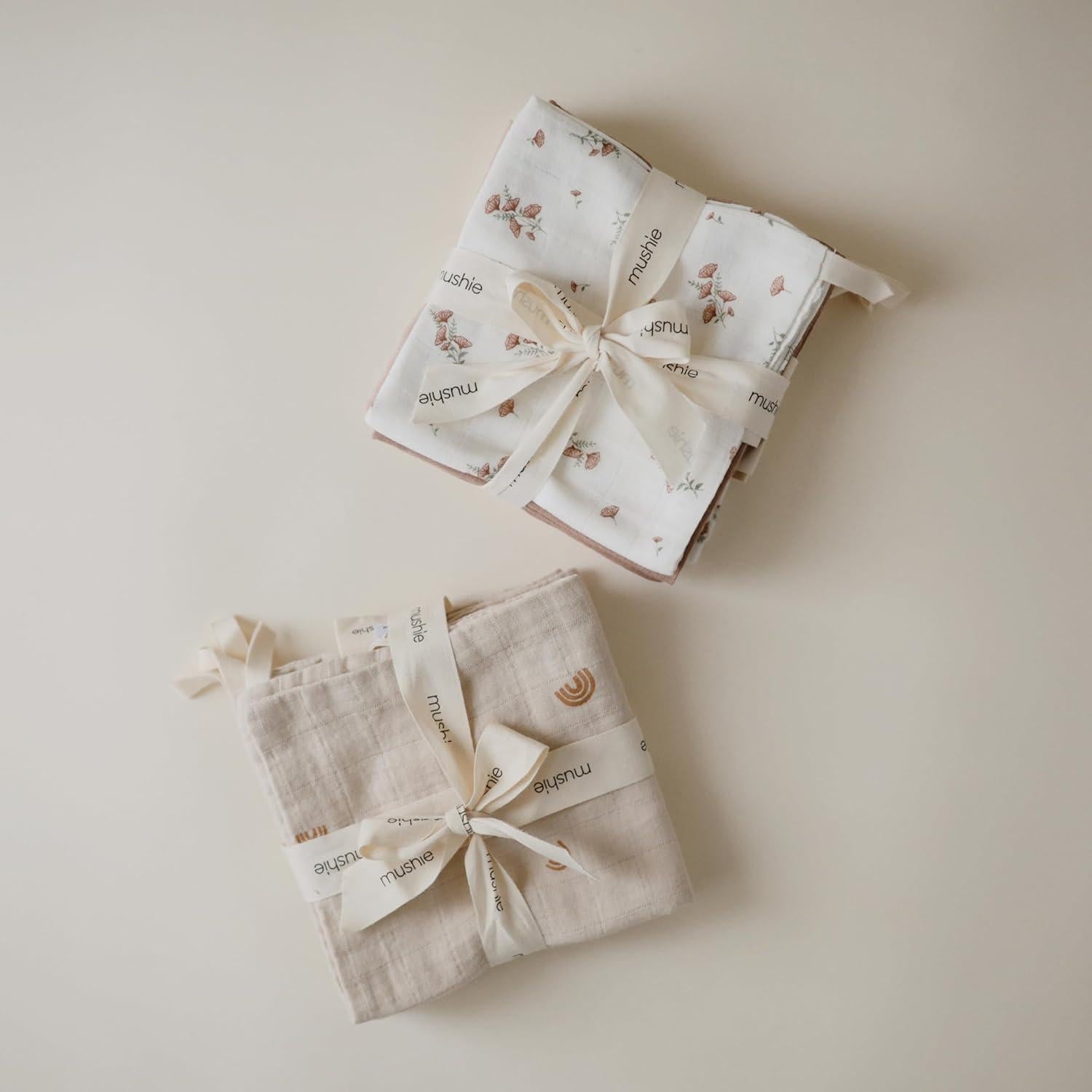 Toallitas de Algodón Orgánico Mushie 5-Pack Combo Arcoíris