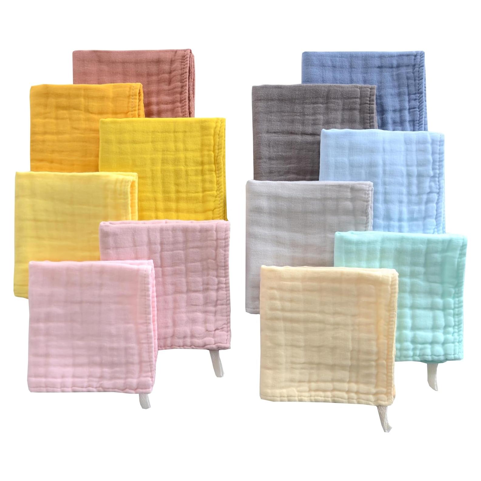 Paños de Baño MUKIN para Bebés - Algodón Suave, 12 Unidades