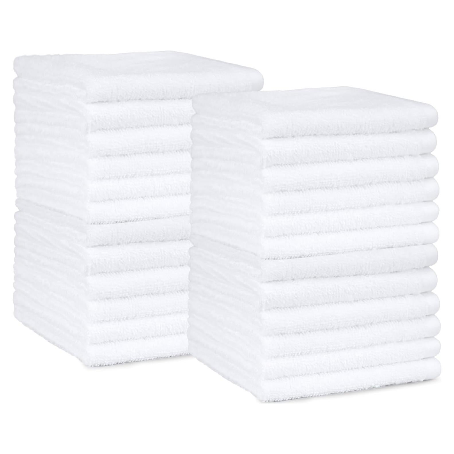 Toallas de mano de algodón Amazon Basics 30x30 cm - Paquete 24