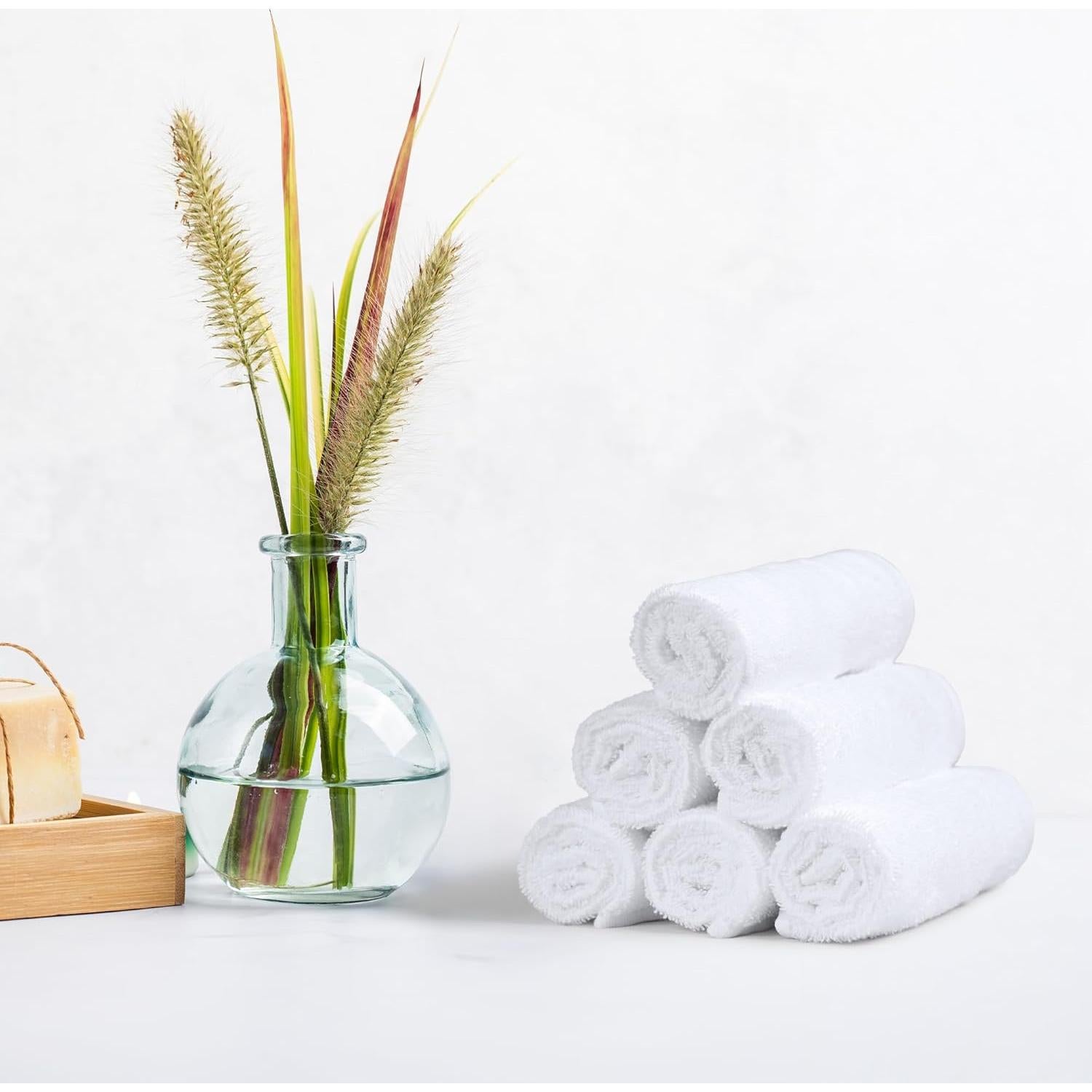 Toallas de mano de algodón Amazon Basics 30x30 cm - Paquete 24