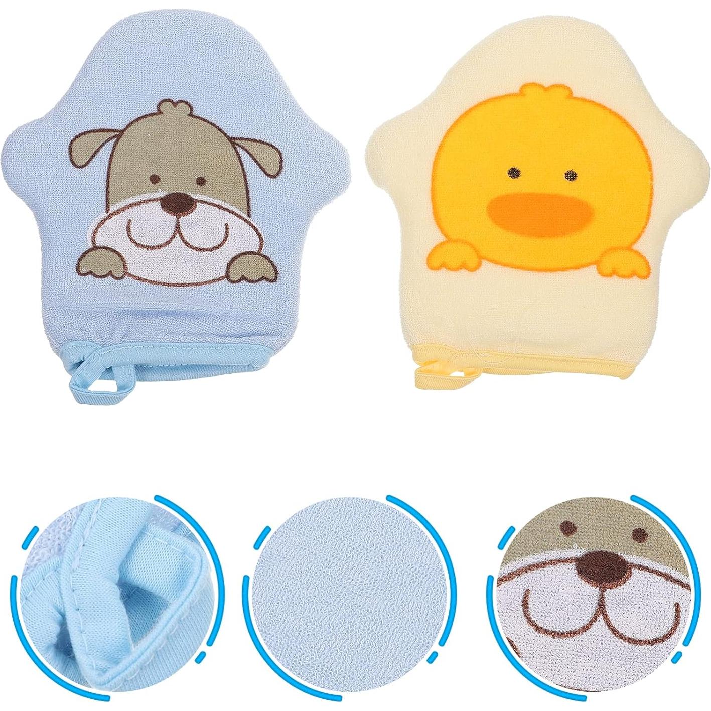 Guantes de Baño para Bebés Healifty - 2 Piezas de Algodón