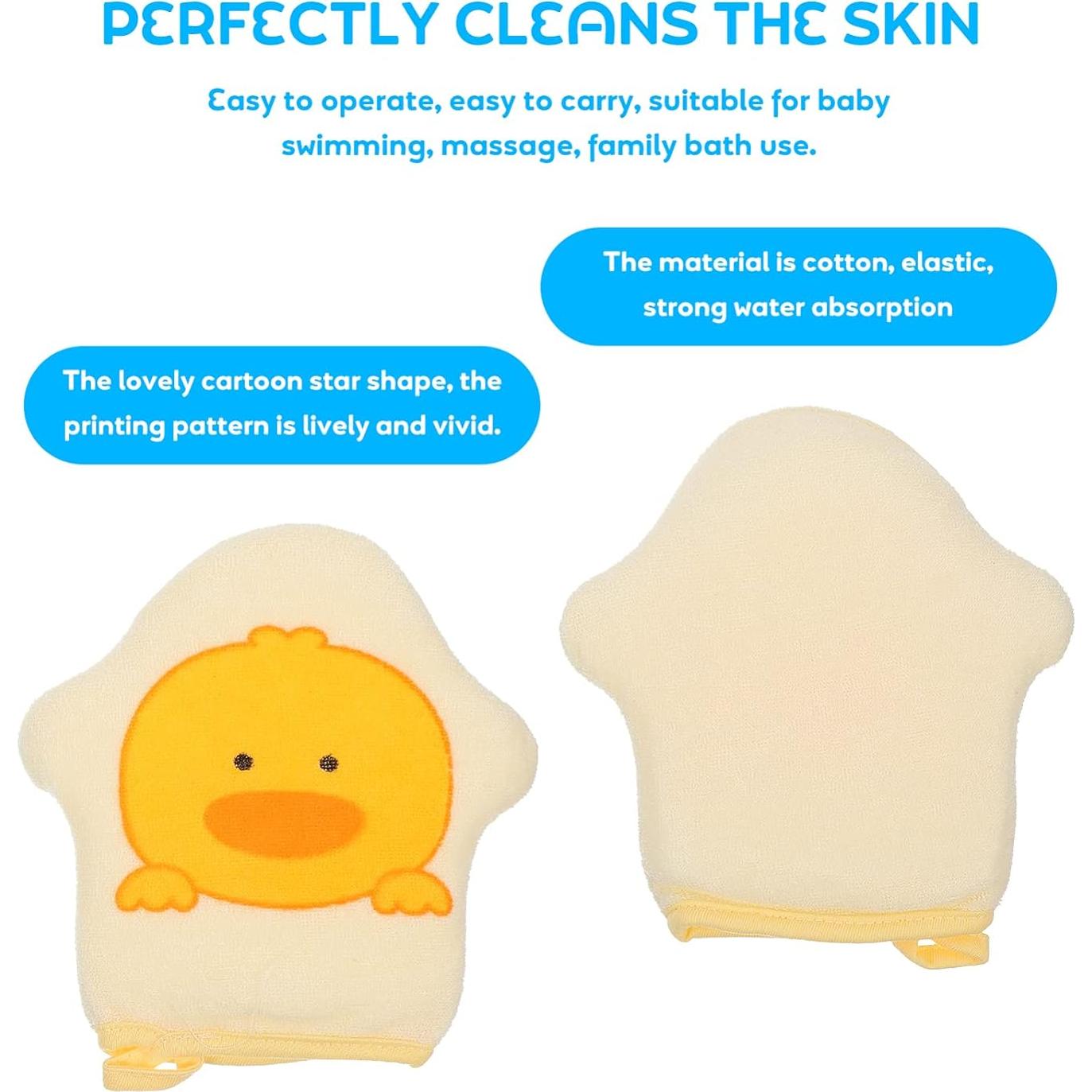 Guantes de Baño para Bebés Healifty - 2 Piezas de Algodón