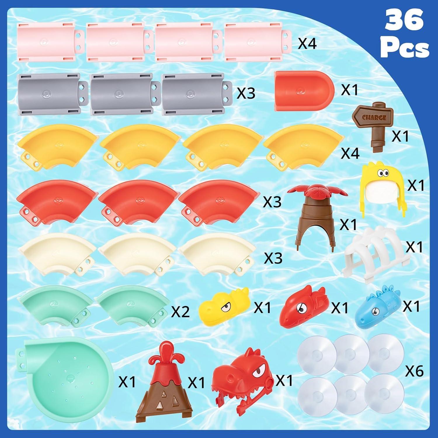 Juguetes de Baño de Deslizamiento Dinosaurios 36 PCS SOCBTNSO