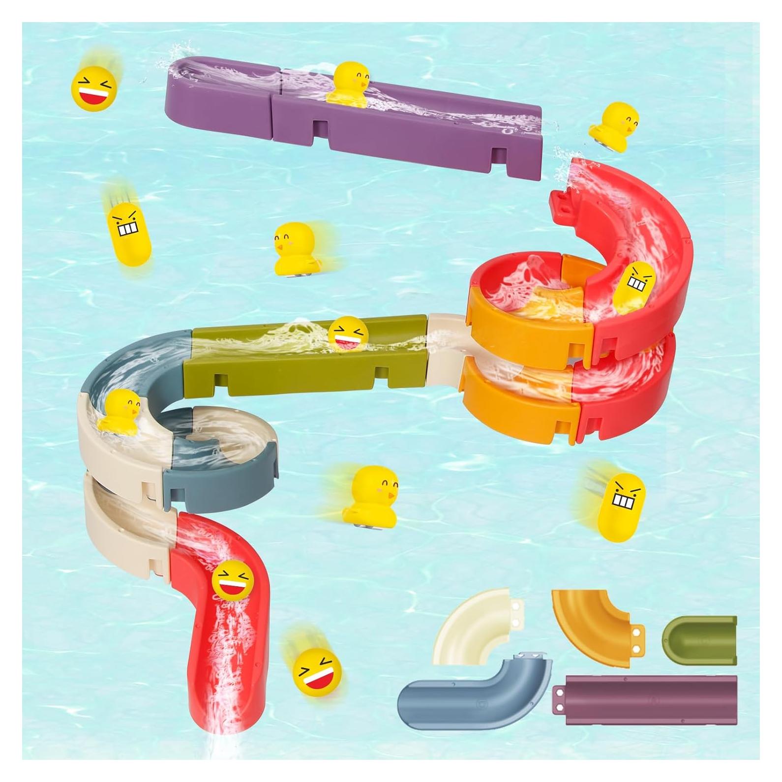 Juguete de Baño Think Wing Pista de Pelotas 37 Pcs para Niños