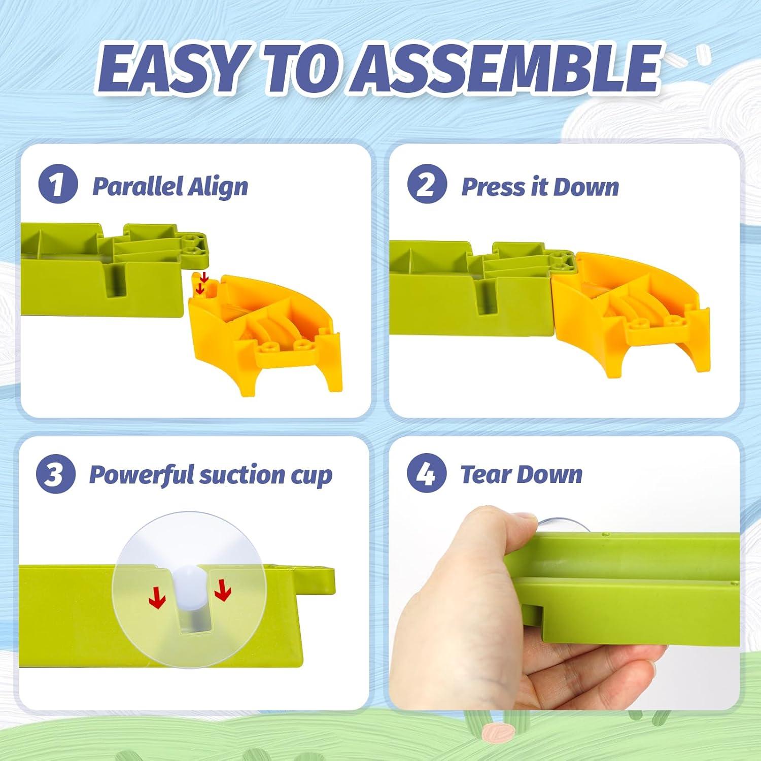 Juguete de Baño Think Wing Pista de Pelotas 37 Pcs para Niños