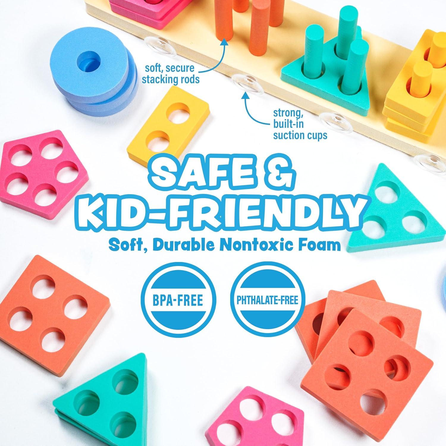 Clasificador de Formas y Juguete de Apilamiento Tub Works 20 Piezas