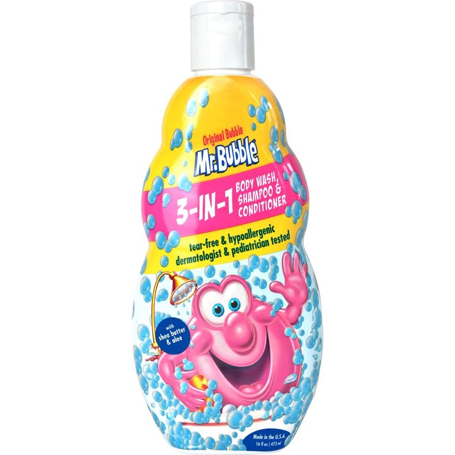 Mr. Bubble Champú 3en1 Hipoalergénico Aroma Chicle 473ml x2