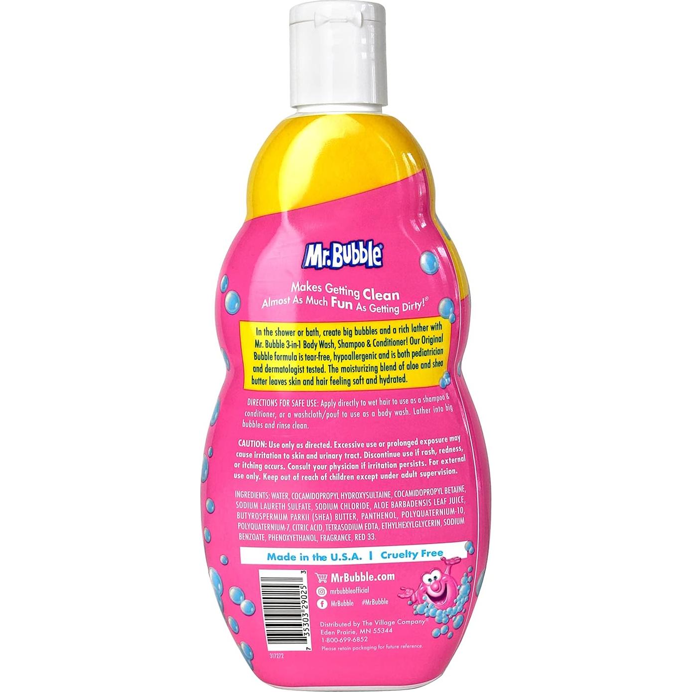 Mr. Bubble Champú 3en1 Hipoalergénico Aroma Chicle 473ml x2