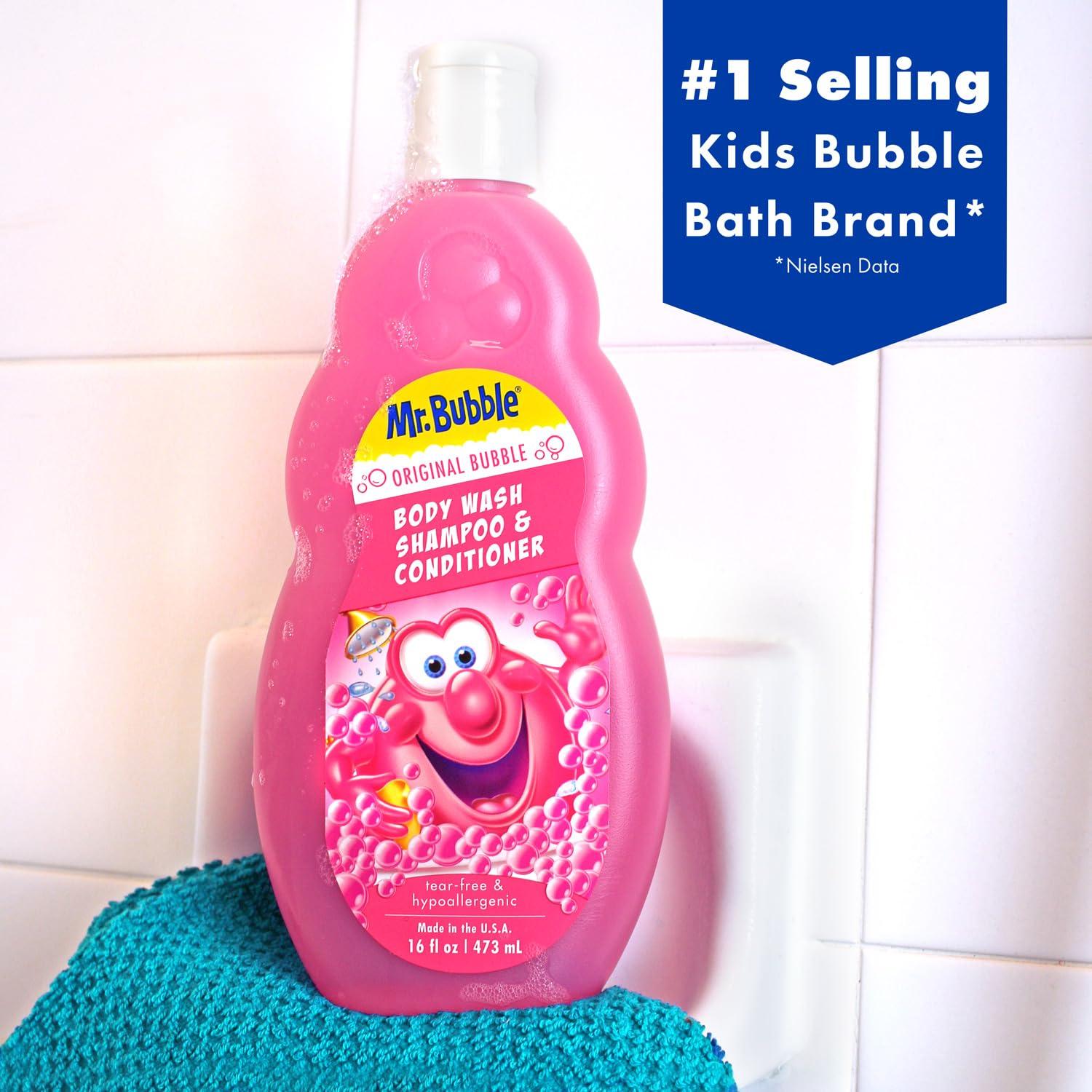 Mr. Bubble Champú 3en1 Hipoalergénico Aroma Chicle 473ml x2