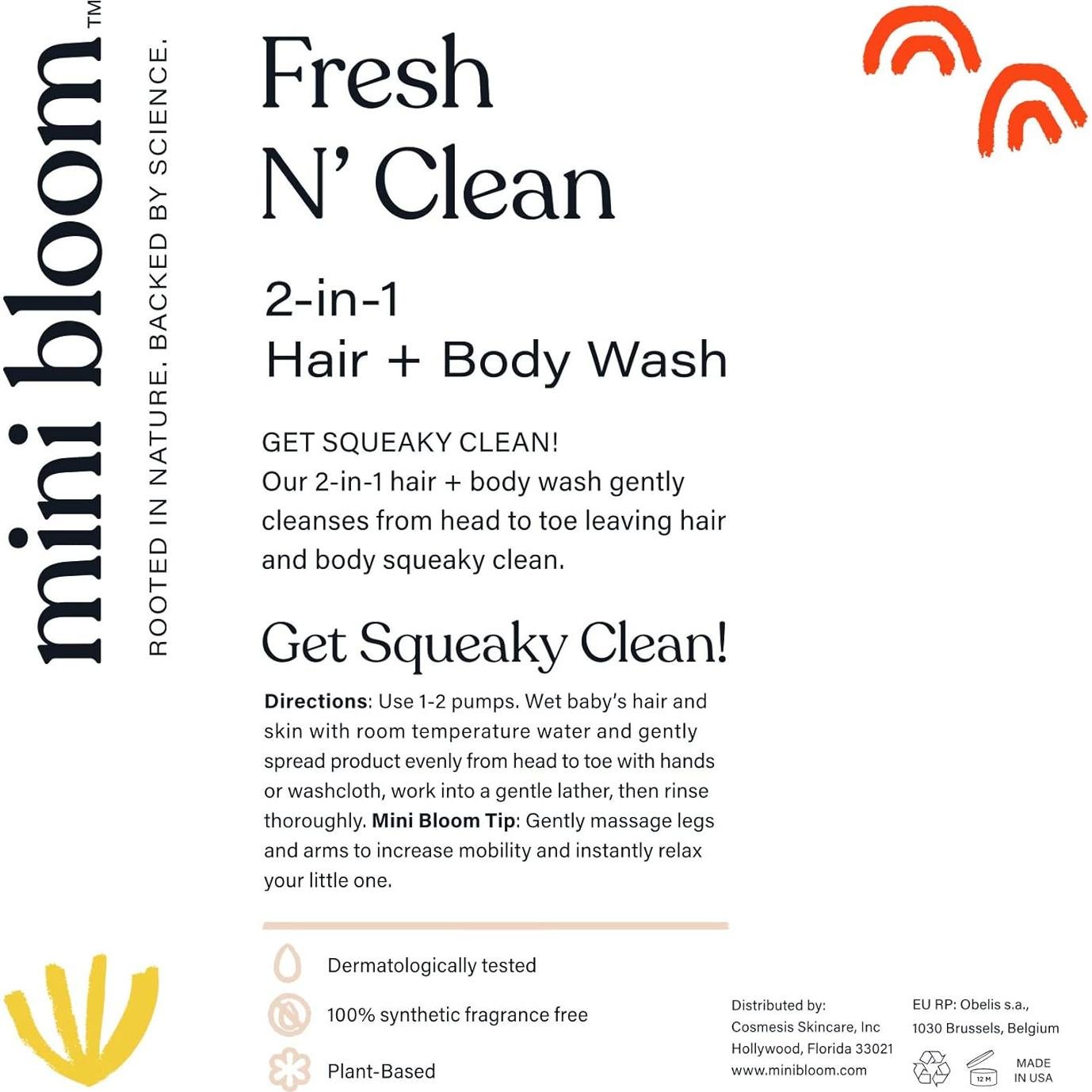 Jabón 2-en-1 para Cabello y Cuerpo Mini Bloom 492 ml