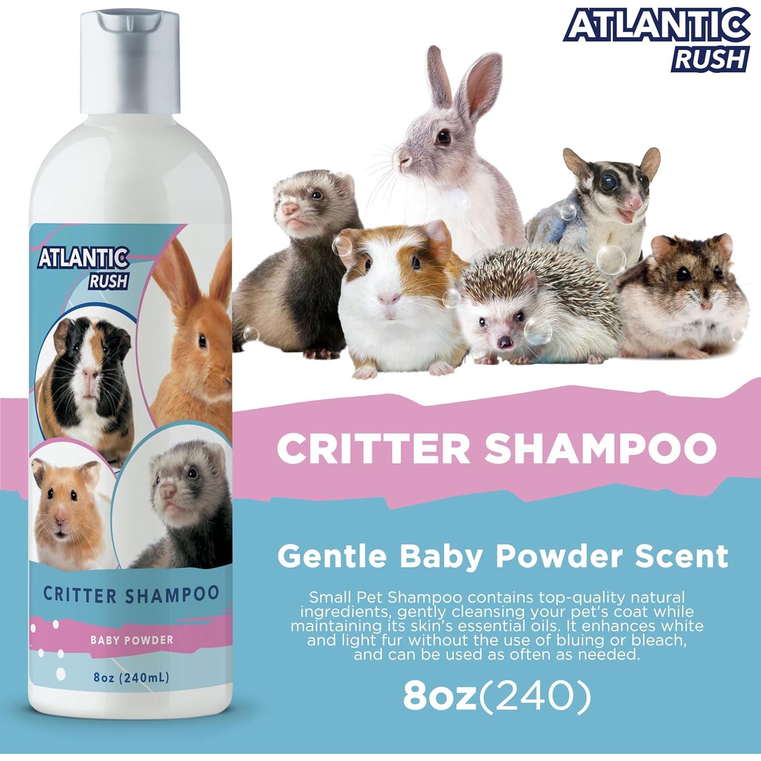 Champú para Mascotas Pequeñas Atlantic Rush 240ml Talco Bebé