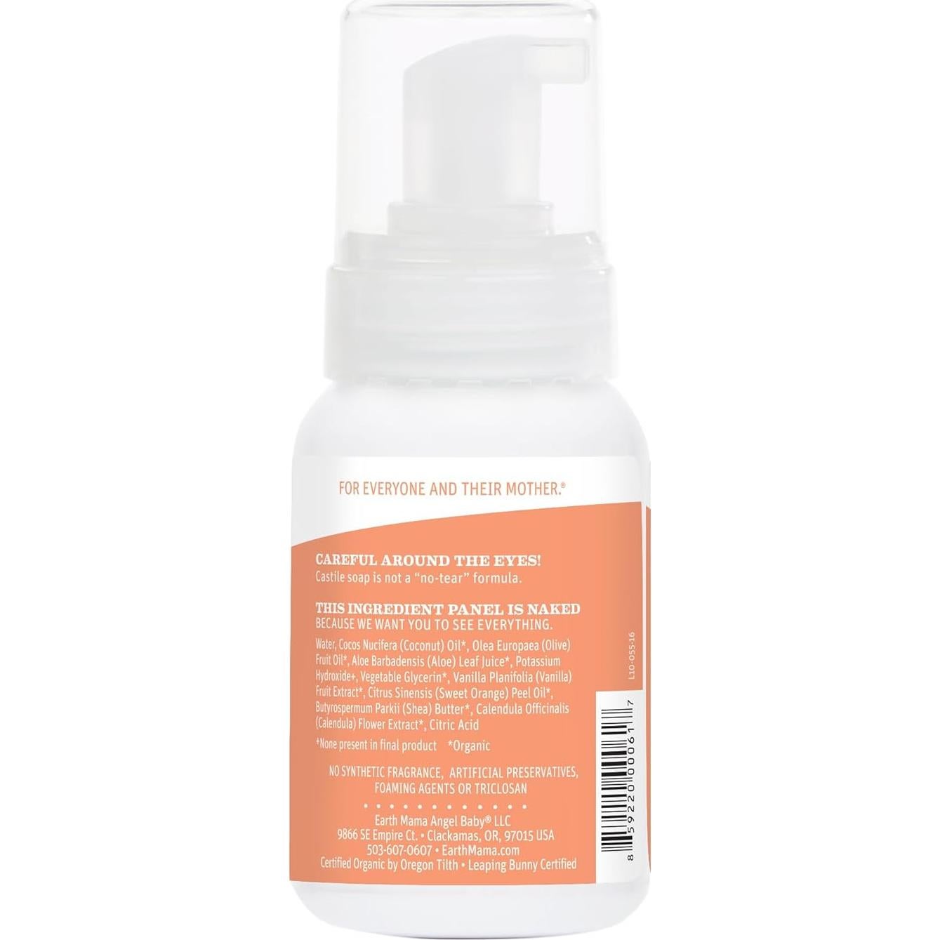 Jabón Líquido Espumoso para Bebés Earth Mama 185 ml