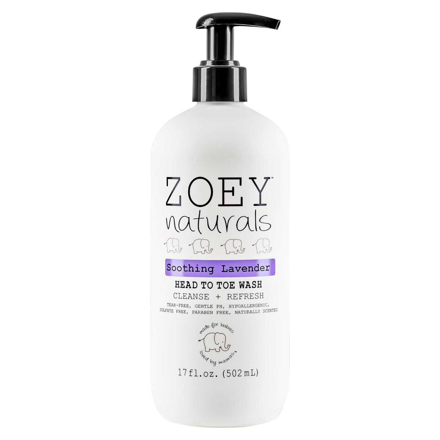 Champú y Lavado Calmante Lavanda Zoey Naturals 480 g