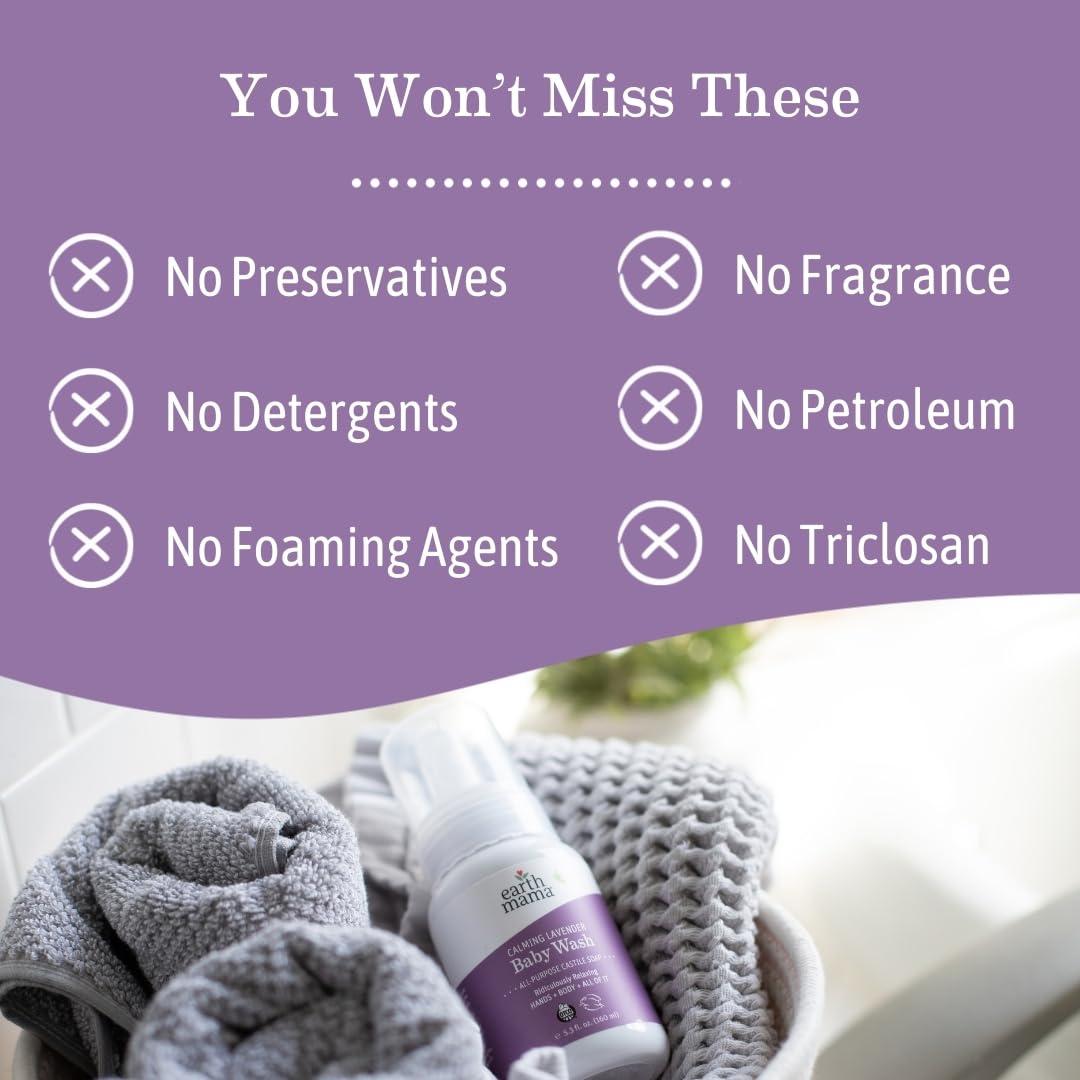 Jabón Espumoso de Lavanda Calmante Earth Mama 185 ml