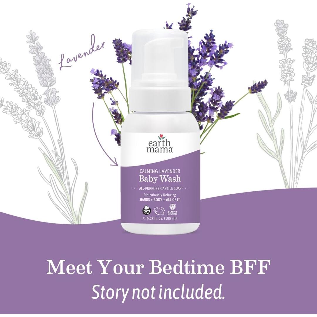 Jabón Espumoso de Lavanda Calmante Earth Mama 185 ml