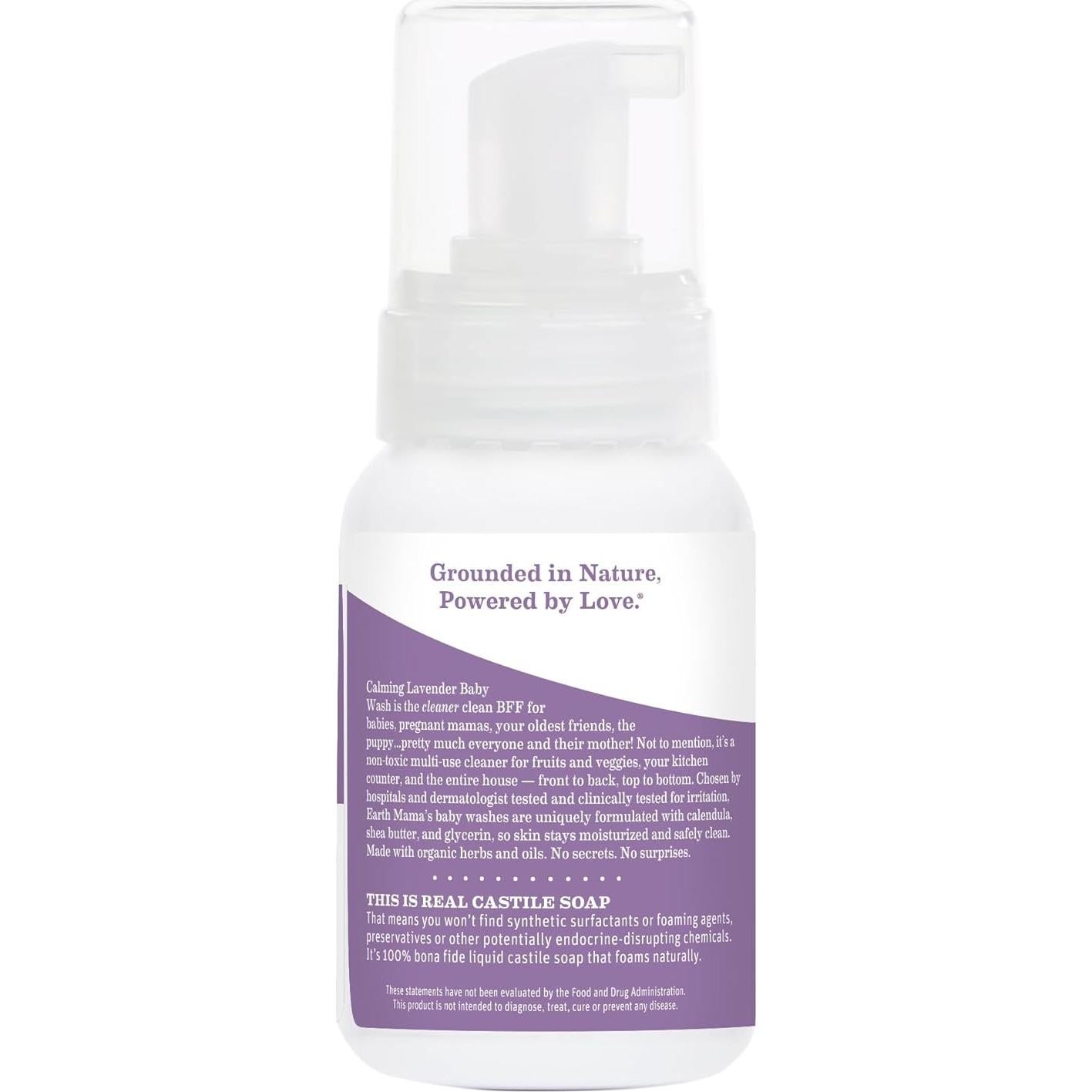 Jabón Espumoso de Lavanda Calmante Earth Mama 185 ml