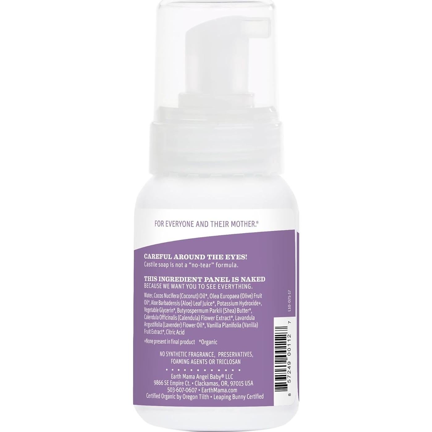 Jabón Espumoso de Lavanda Calmante Earth Mama 185 ml