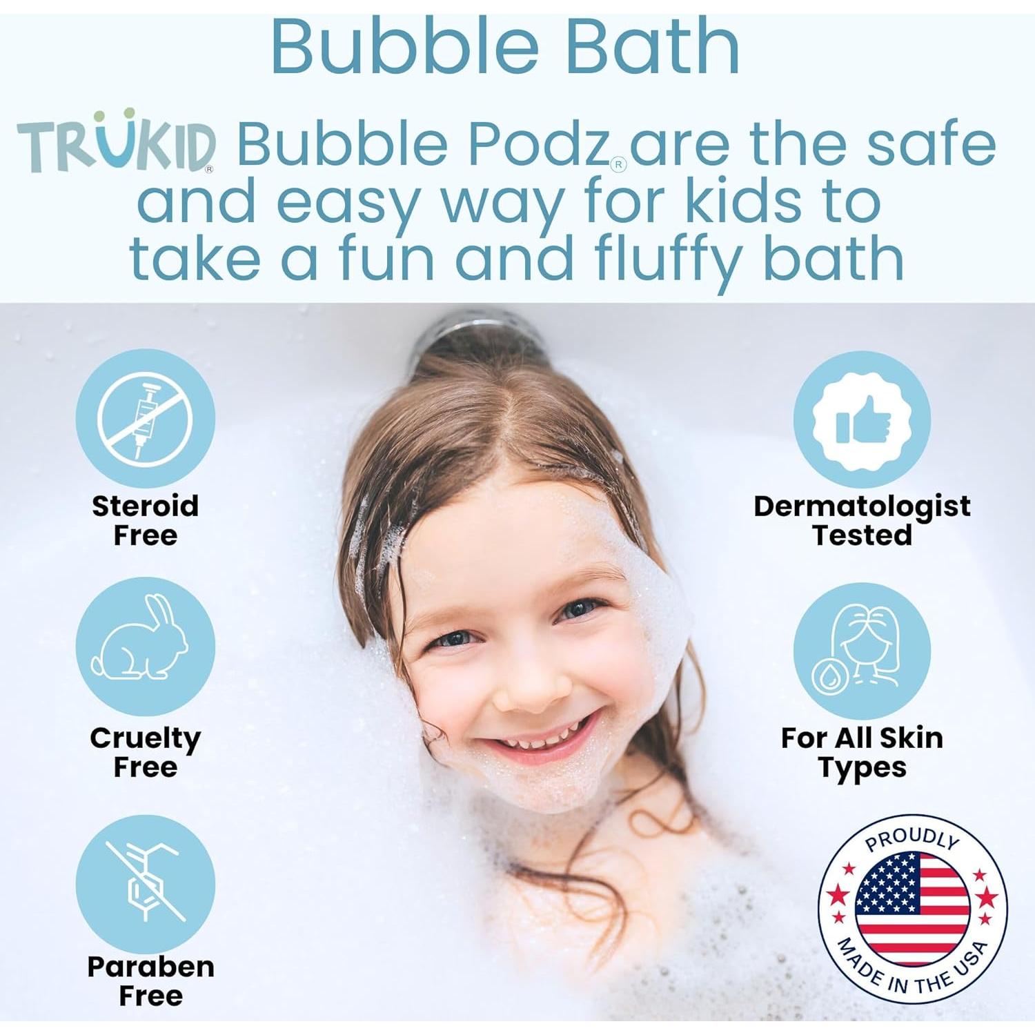 TruKid Bubble Podz Baño Espumoso Lavanda 24 Podz para Niños