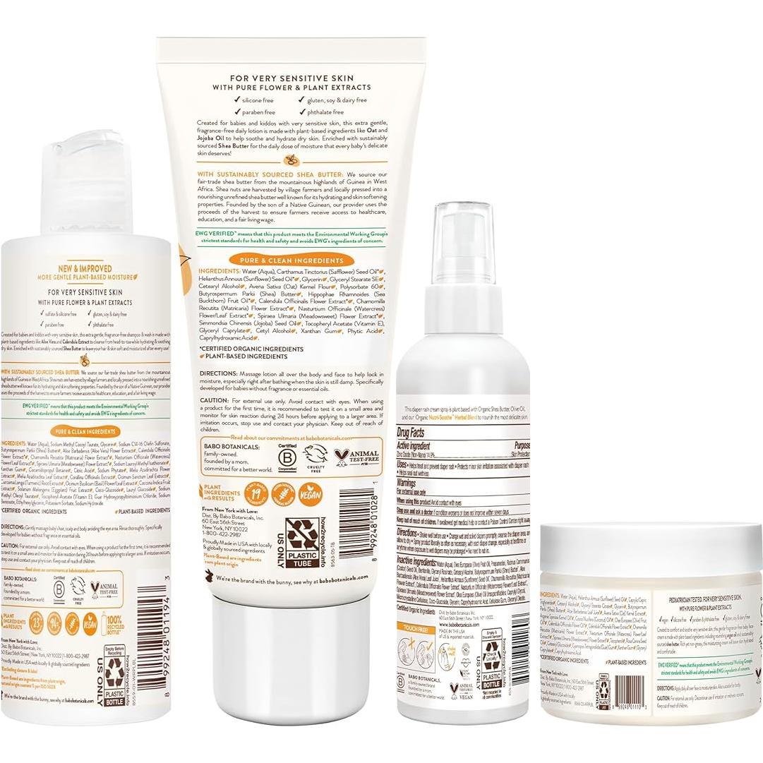 Conjunto de Regalo Cuidado Bebé Babo Botanicals - 5 Artículos
