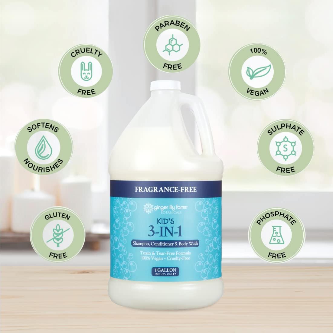 Champú Acondicionador Jabón 3 en 1 Jengibre Lirio 3.78L