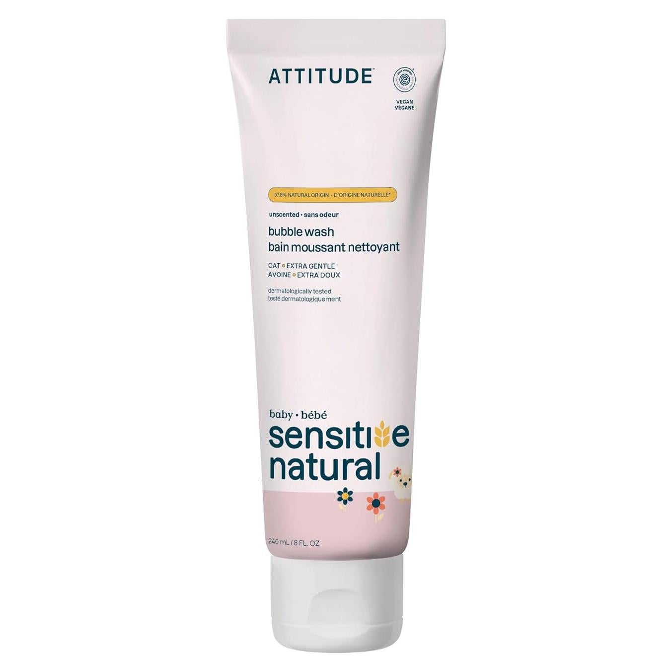 Gel de Baño Espumoso ATTITUDE para Bebé 273g Sin Fragancia
