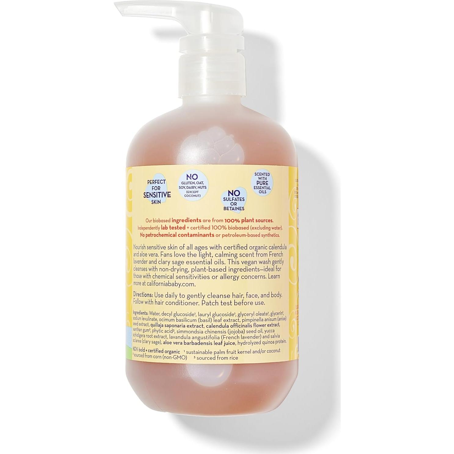 Champú y Gel de Baño California Baby Caléndula 562 mL - 100% Natural