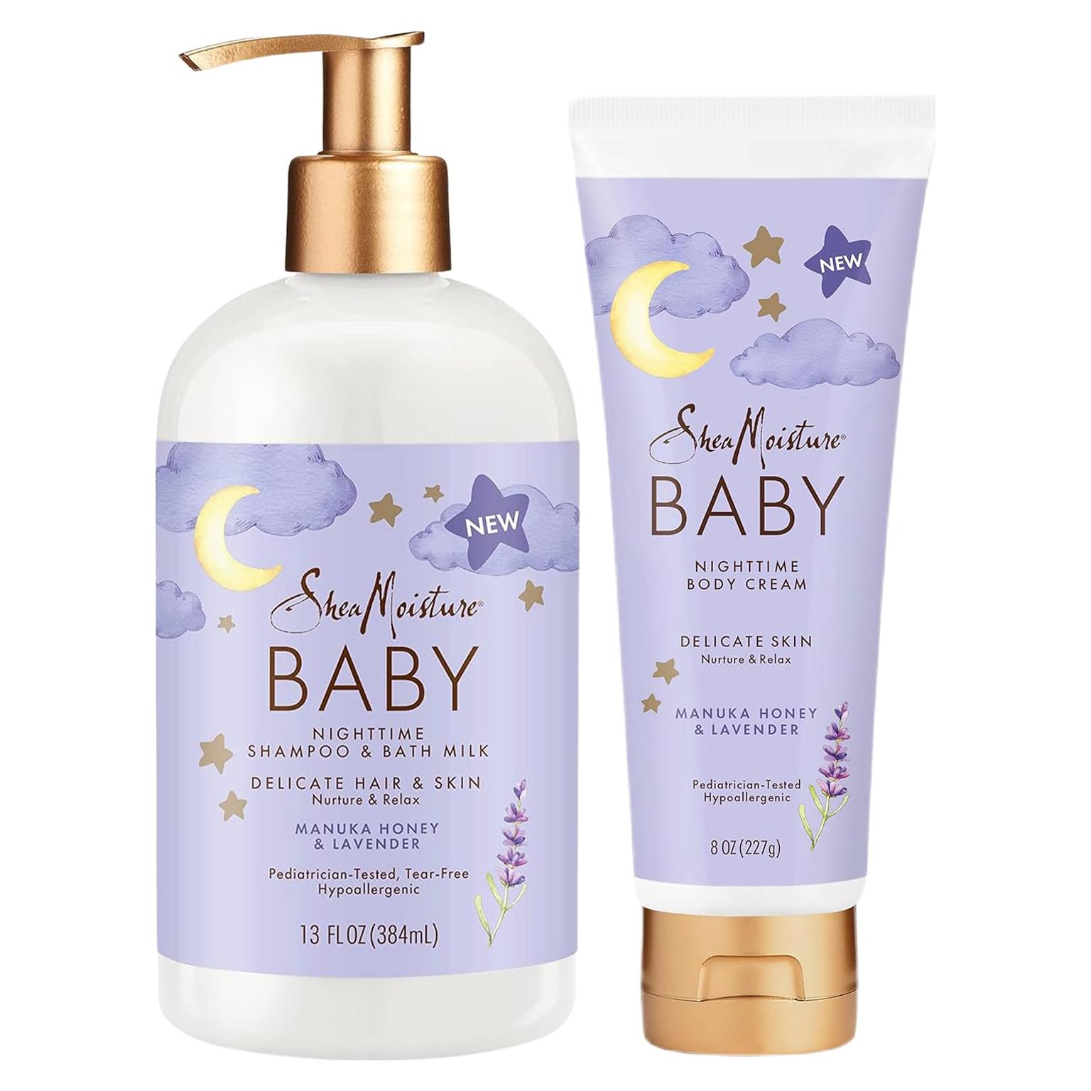 Set de Cuidado para Bebés Shea Moisture - Champú y Crema Nocturna