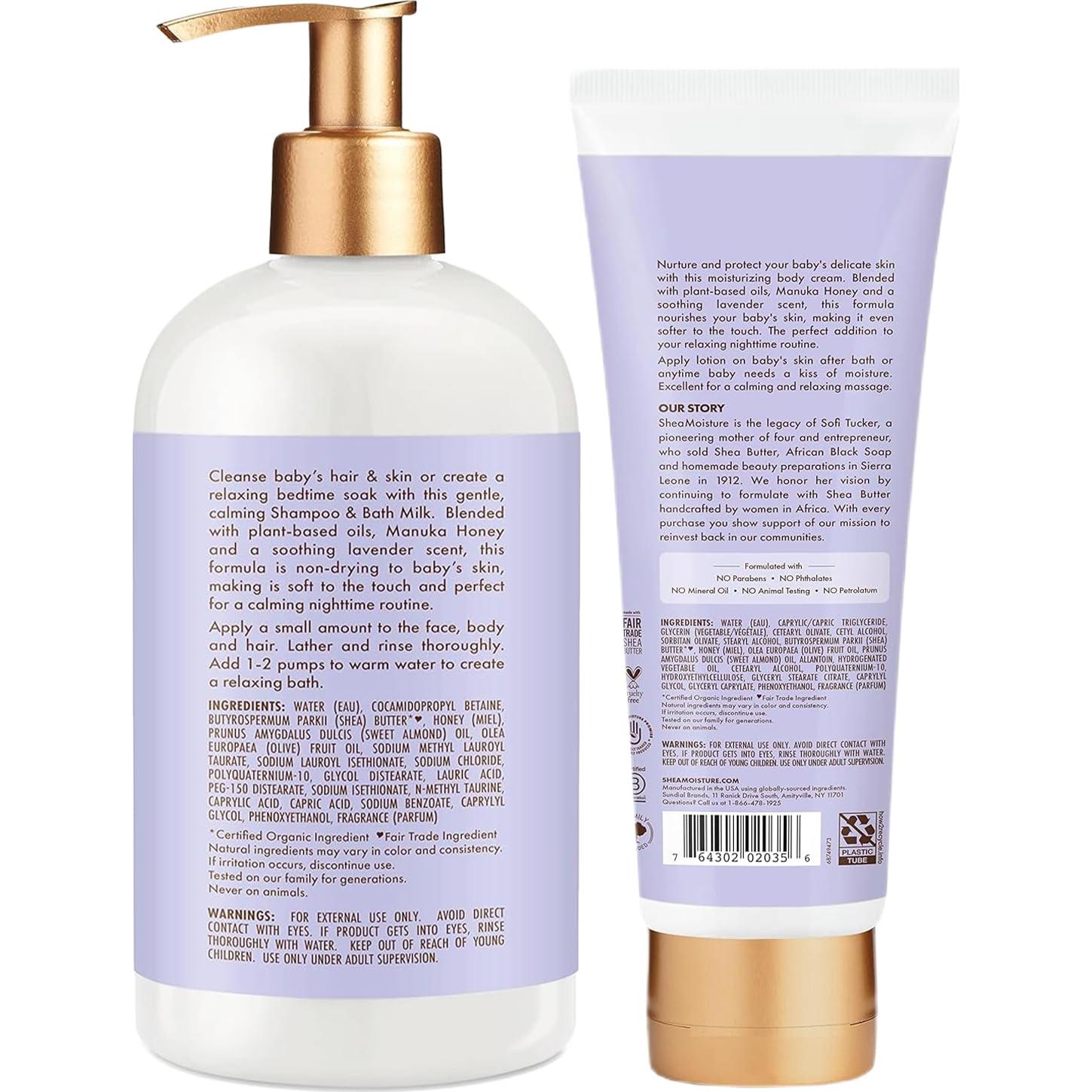 Set de Cuidado para Bebés Shea Moisture - Champú y Crema Nocturna