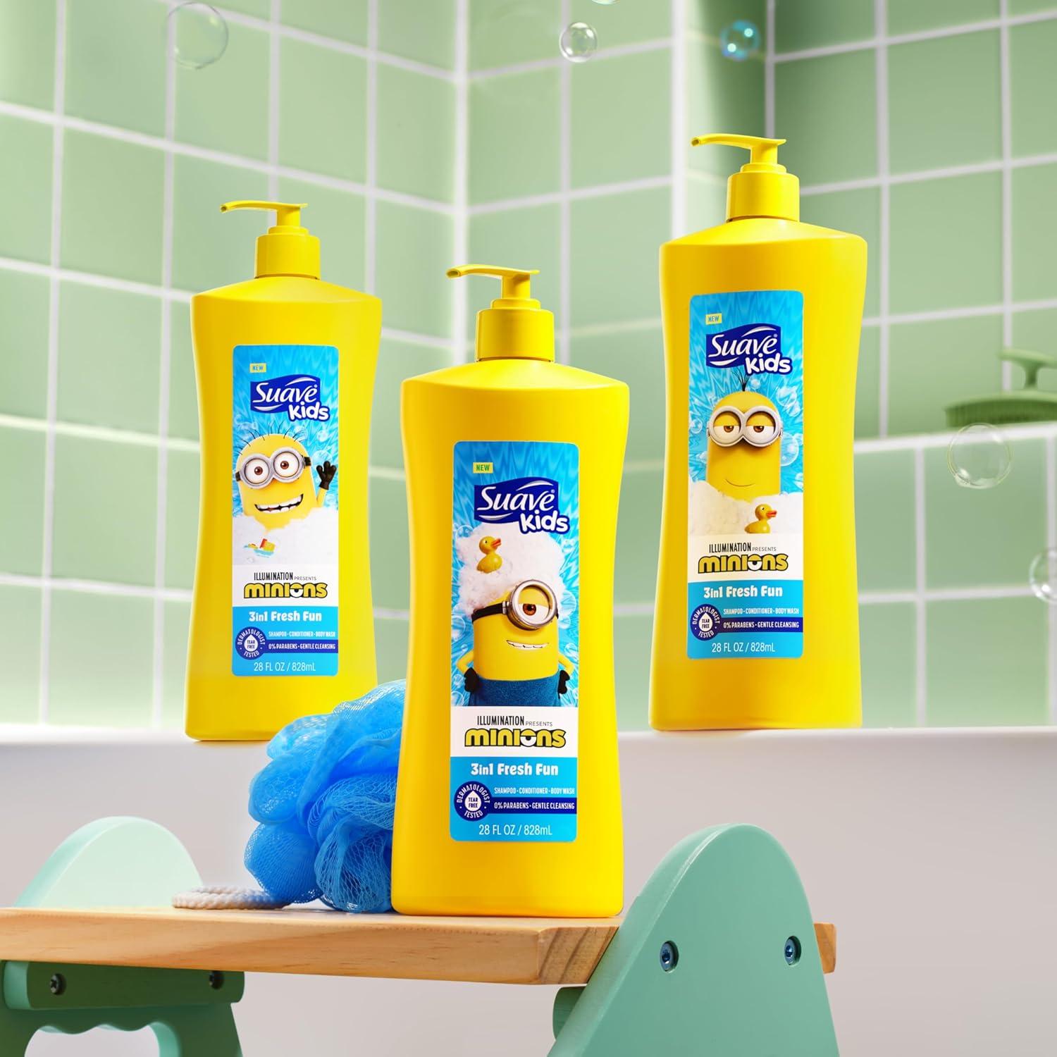 Suave Kids Minions Champú 3-en-1 793 ml Acondicionador Gel Baño