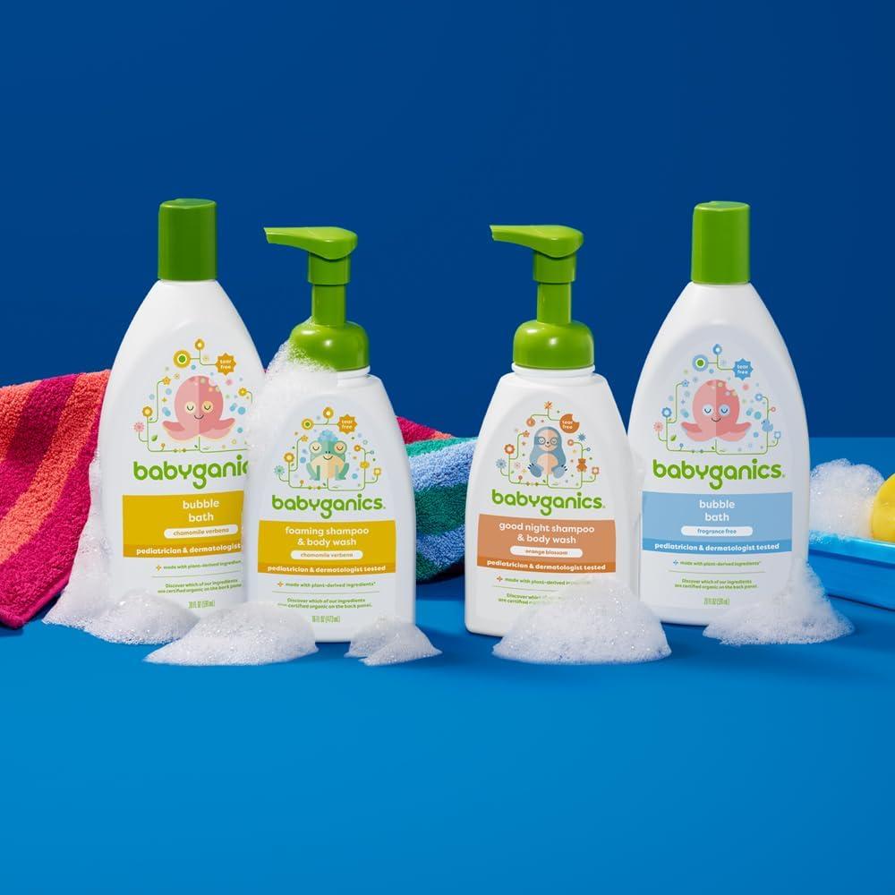 Babyganics Champú y Gel de Baño Manzanilla Verbena 2L