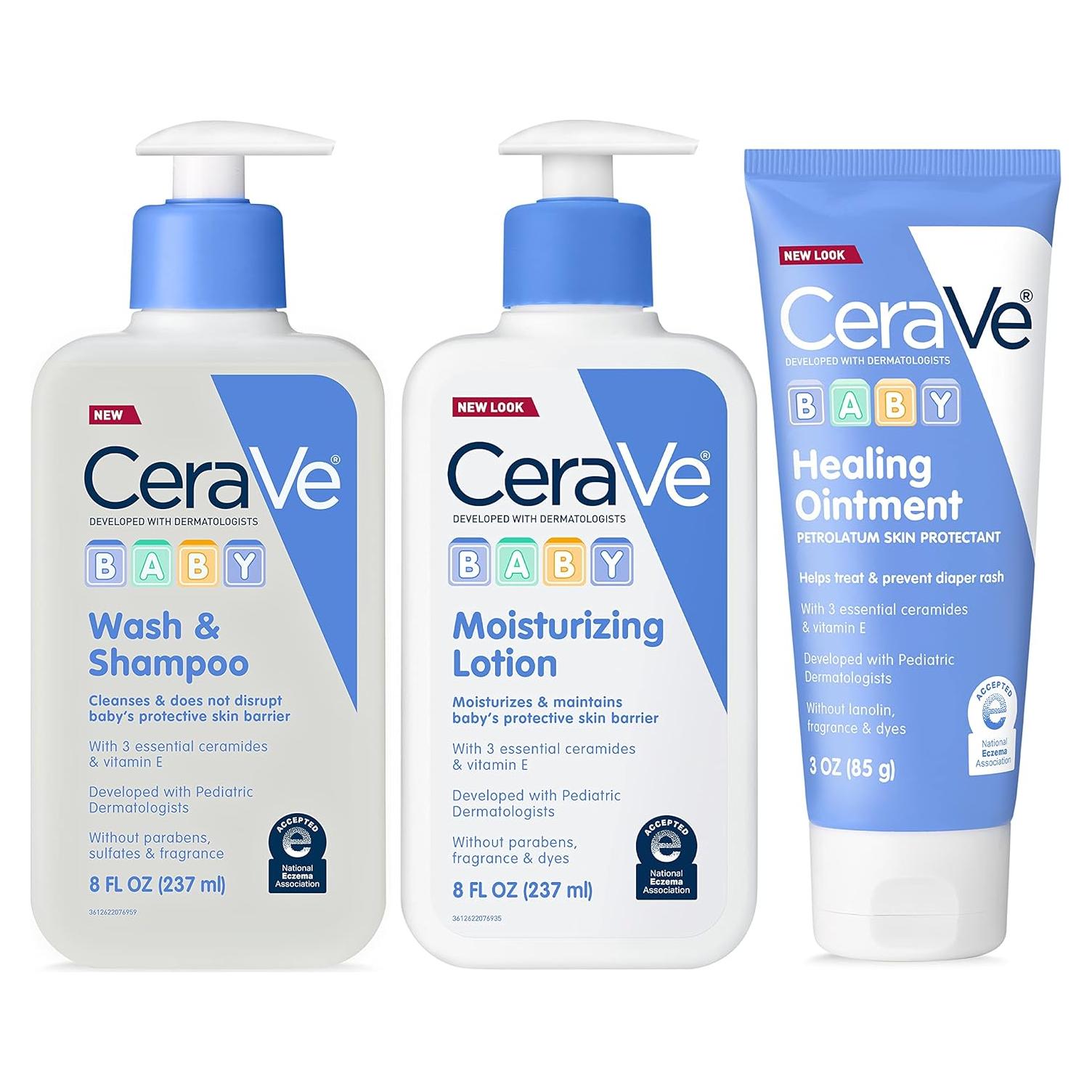 Juego de Baño CeraVe para Bebé 4 Piezas Sin Fragancia