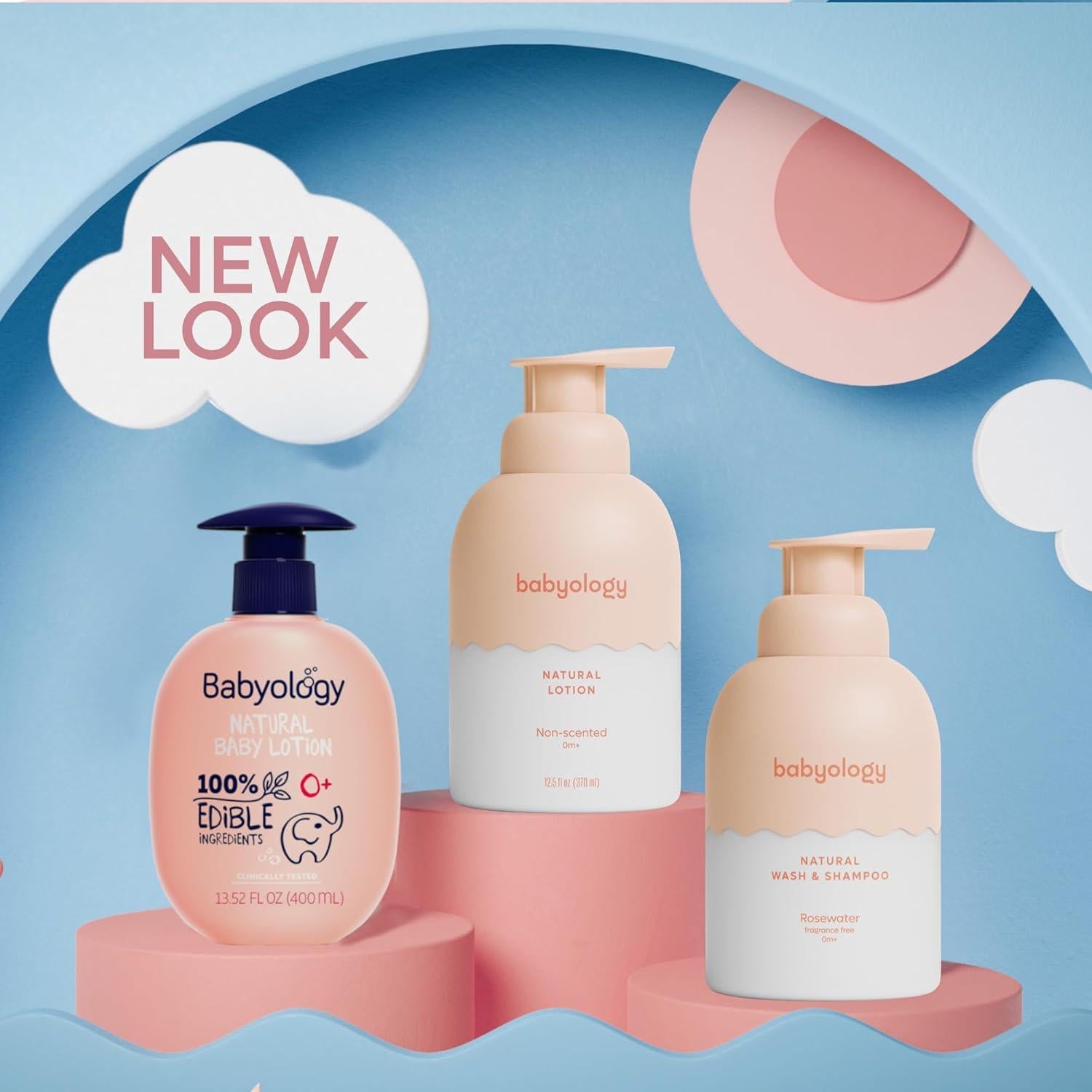 Jabón y Champú para Bebés Babyology 355ml - Sin Fragancia