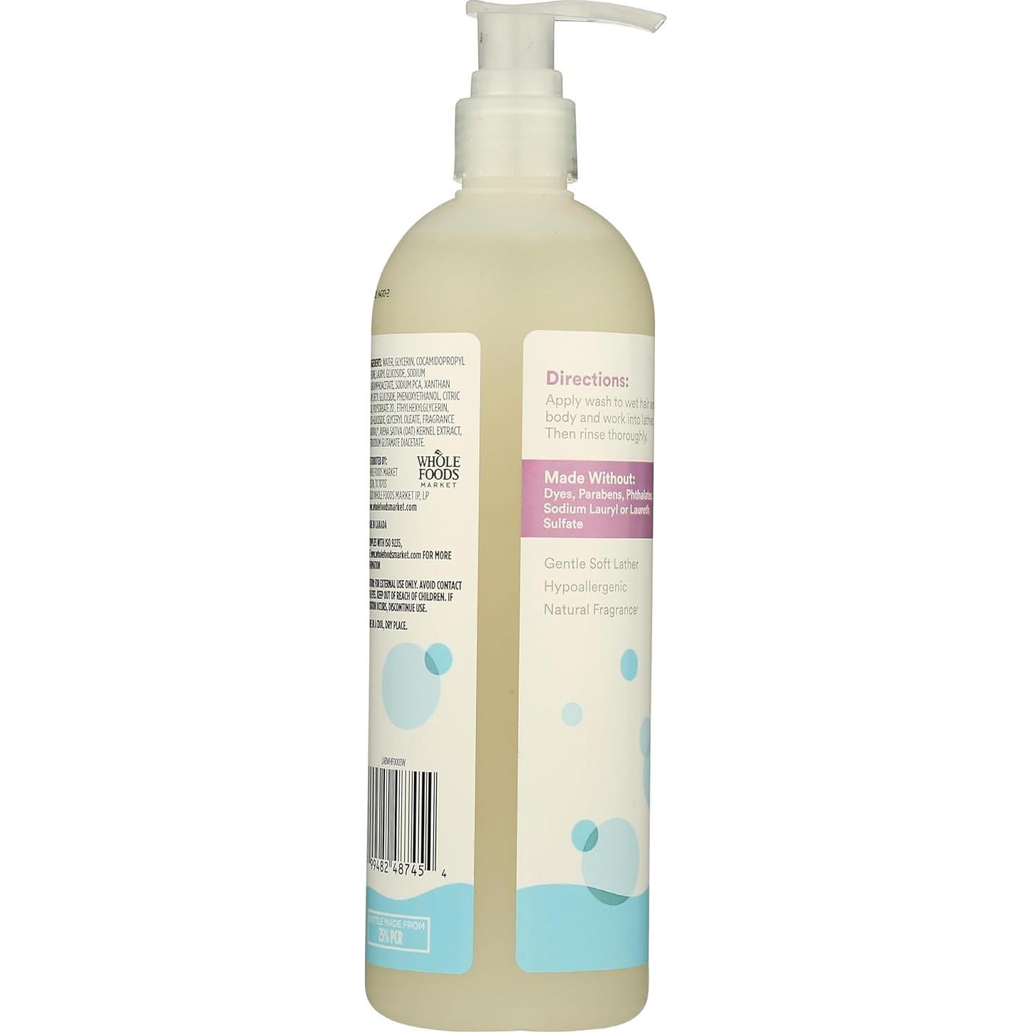 Champú Gel de Baño 2 en 1 Bebé 365 Whole Foods 473 ml Lavanda Miel